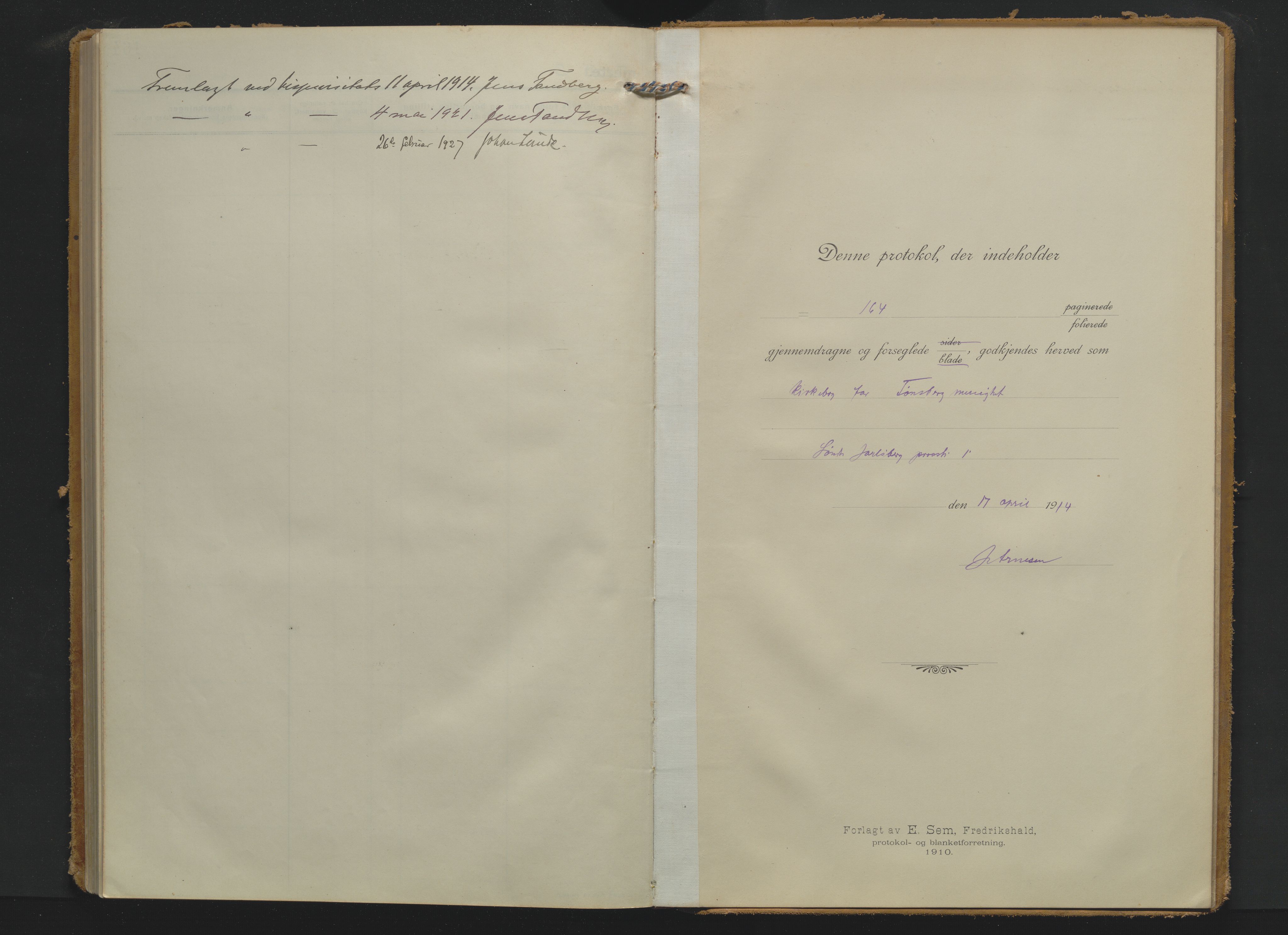 Tønsberg kirkebøker, AV/SAKO-A-330/F/Fa/L0016: Parish register (official) no. I 16, 1912-1922