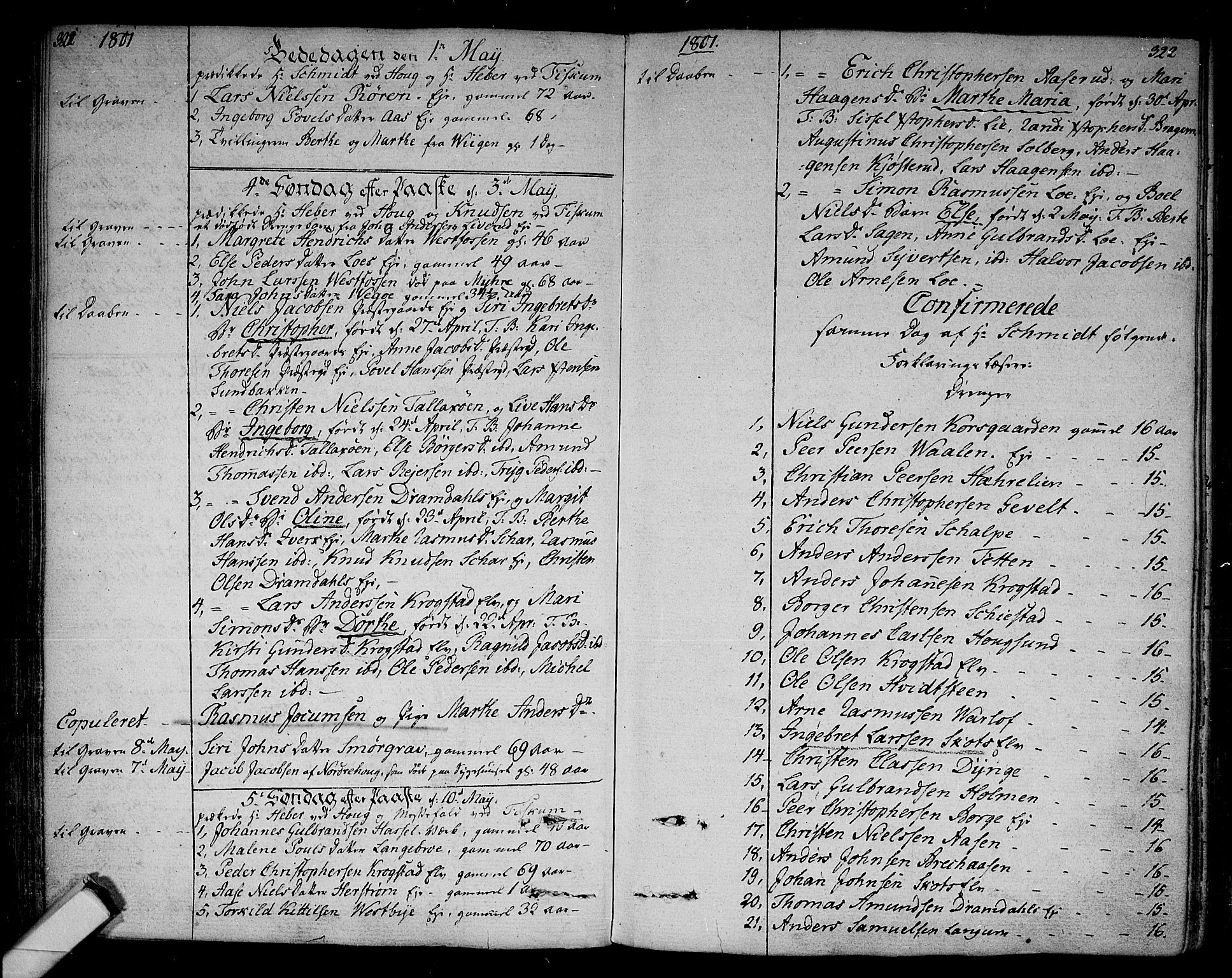 Eiker kirkebøker, SAKO/A-4/F/Fa/L0009: Parish register (official) no. I 9, 1789-1806, p. 321-322