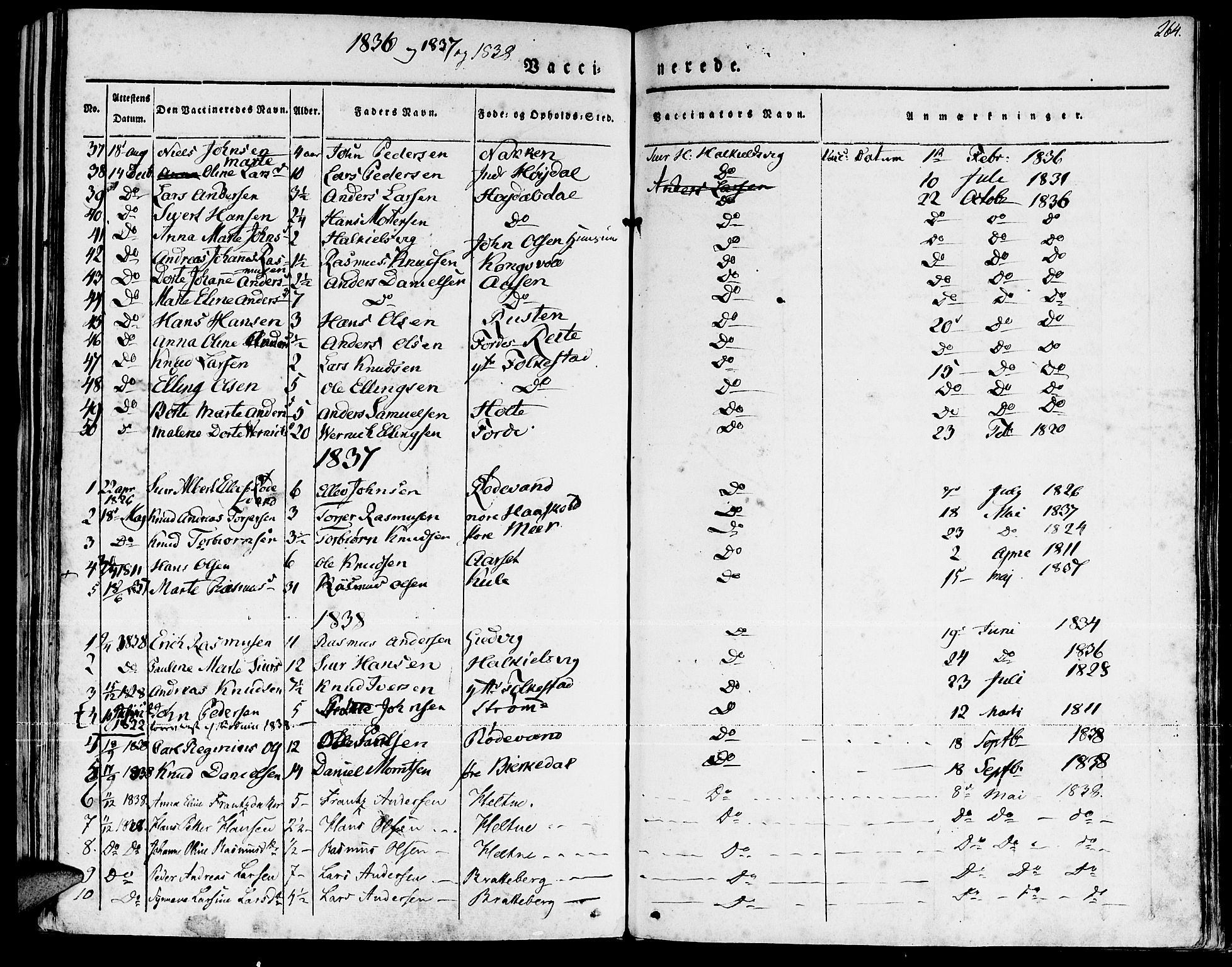 Ministerialprotokoller, klokkerbøker og fødselsregistre - Møre og Romsdal, AV/SAT-A-1454/511/L0139: Parish register (official) no. 511A06, 1831-1850, p. 264