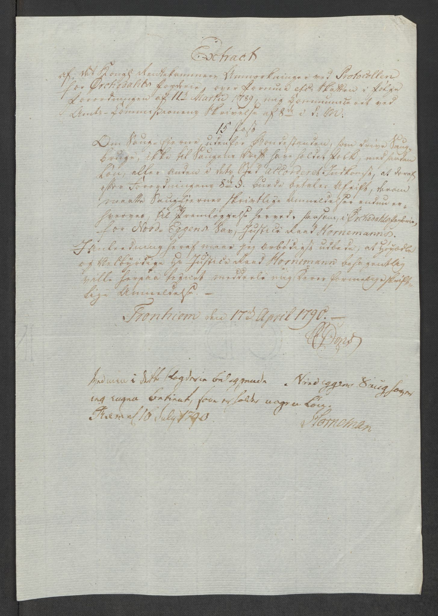 Rentekammeret inntil 1814, Reviderte regnskaper, Mindre regnskaper, AV/RA-EA-4068/Rf/Rfe/L0032: Numedal og Sandsvær fogderi, Orkdal og Gauldal fogderi, 1789, p. 188