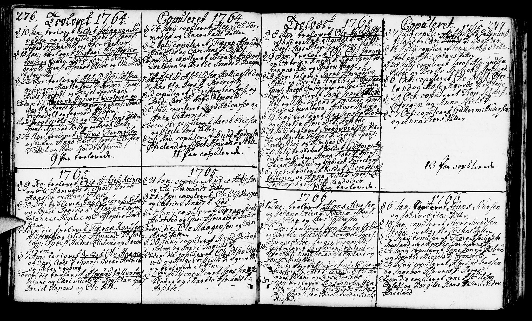 Vikedal sokneprestkontor, AV/SAST-A-101840/01/IV: Parish register (official) no. A 1, 1737-1778, p. 276-277