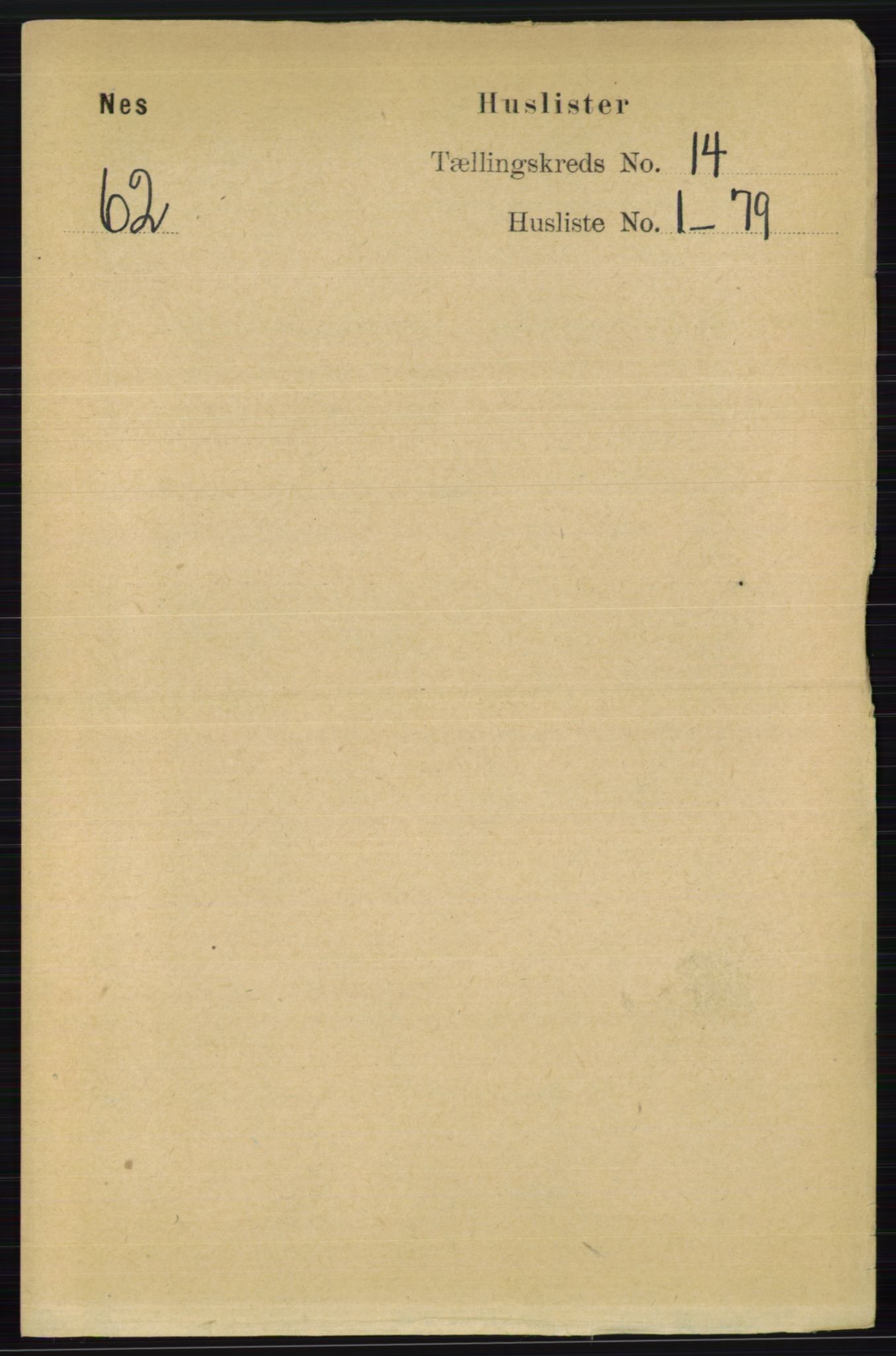 RA, 1891 census for 0236 Nes, 1891, p. 8419