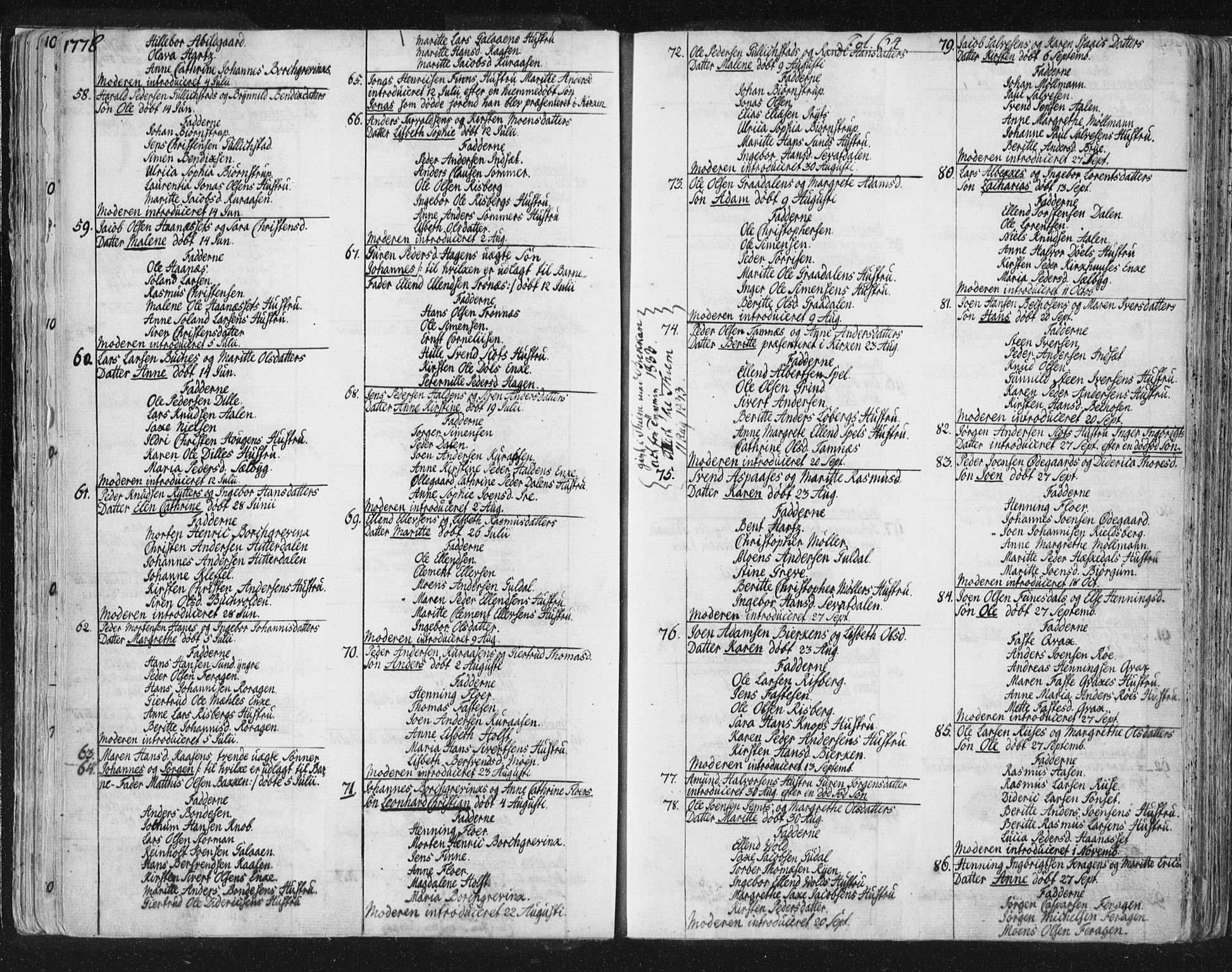 Ministerialprotokoller, klokkerbøker og fødselsregistre - Sør-Trøndelag, AV/SAT-A-1456/681/L0926: Parish register (official) no. 681A04, 1767-1797, p. 64
