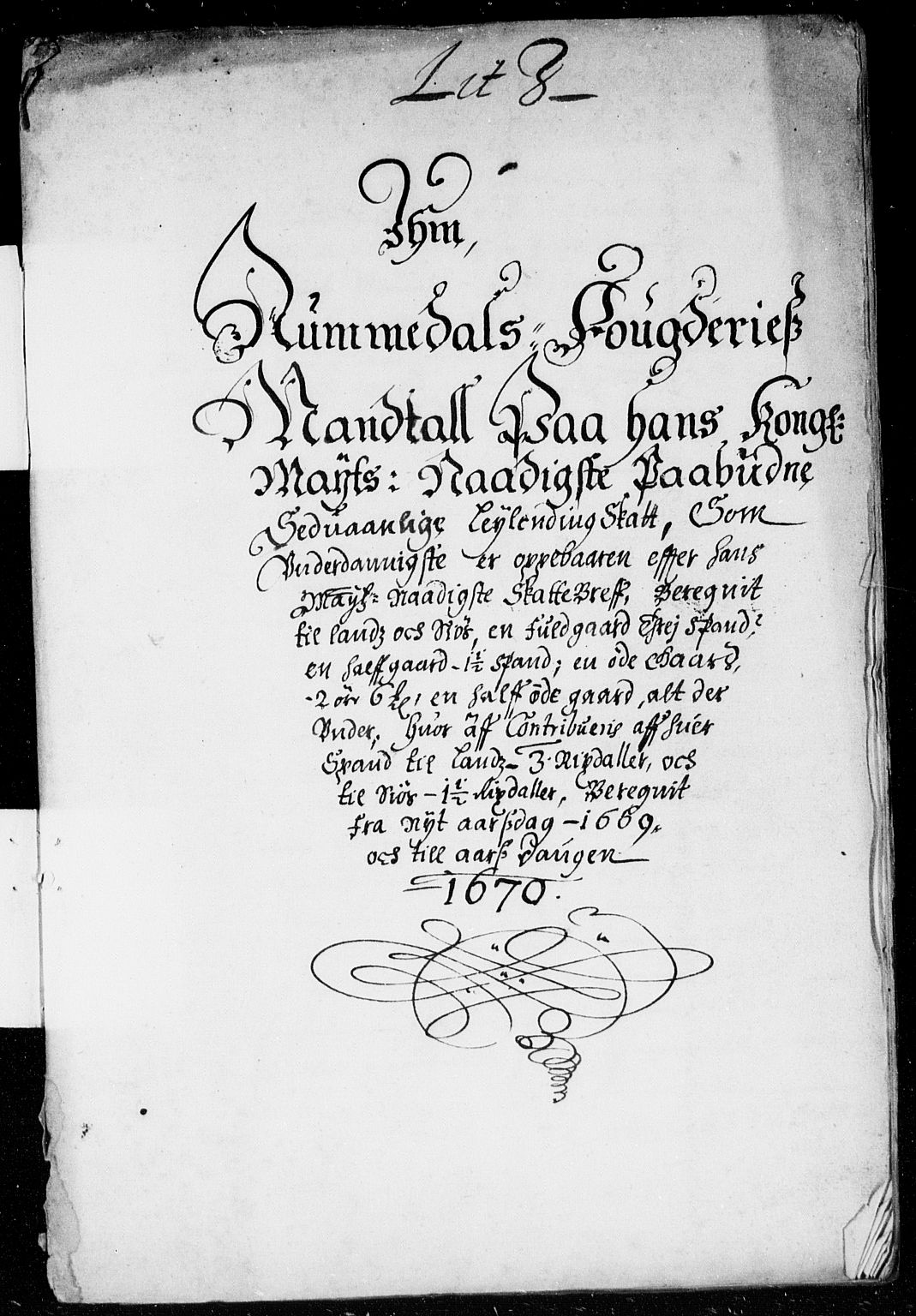 Rentekammeret inntil 1814, Reviderte regnskaper, Stiftamtstueregnskaper, Trondheim stiftamt og Nordland amt, AV/RA-EA-6044/R/Rd/L0027: Trondheim stiftamt, 1669