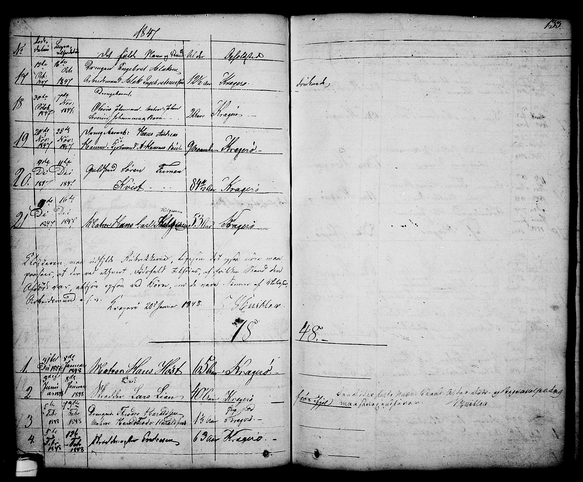 Kragerø kirkebøker, SAKO/A-278/G/Ga/L0003: Parish register (copy) no. 3, 1832-1852, p. 133