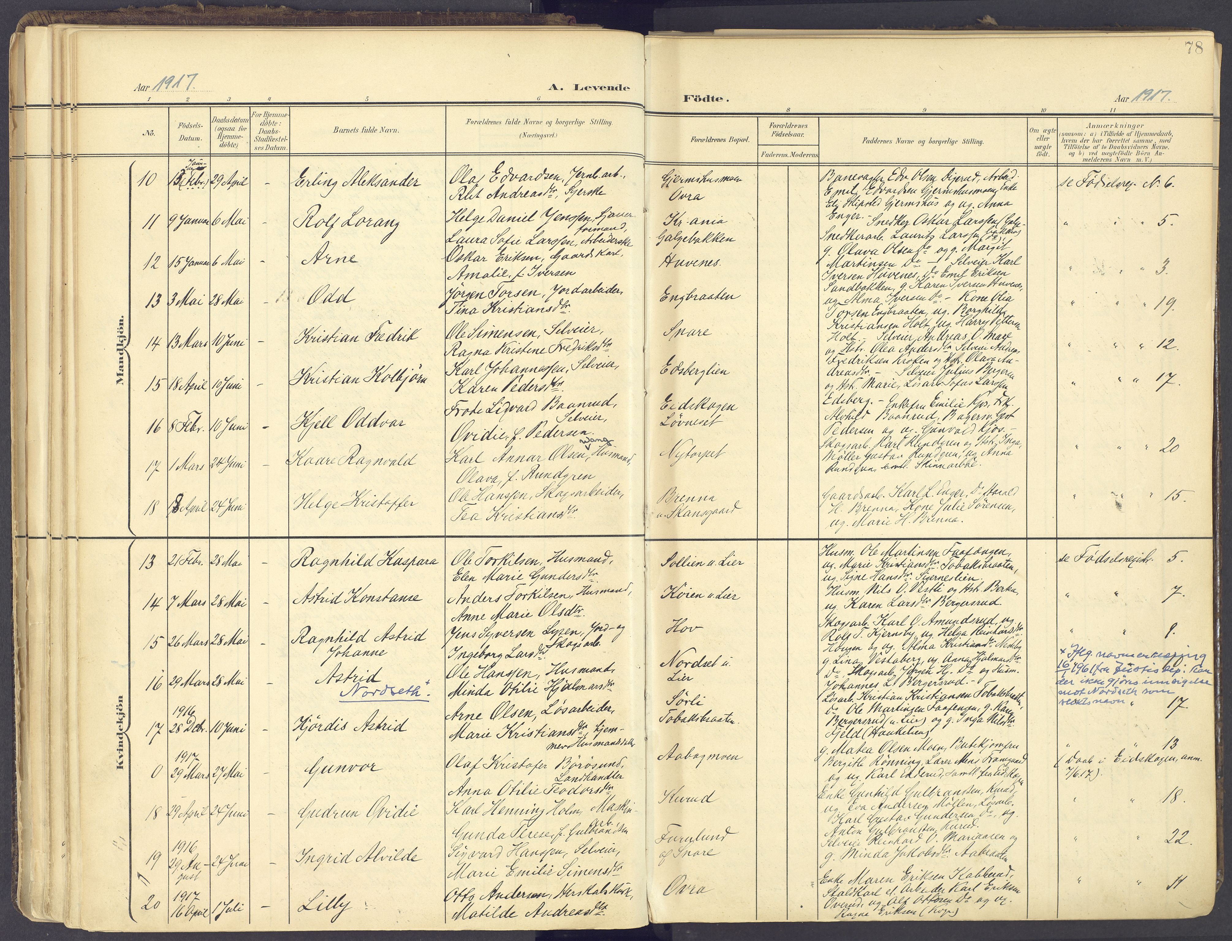 Vinger prestekontor, AV/SAH-PREST-024/H/Ha/Haa/L0017: Parish register (official) no. 17, 1901-1927, p. 78