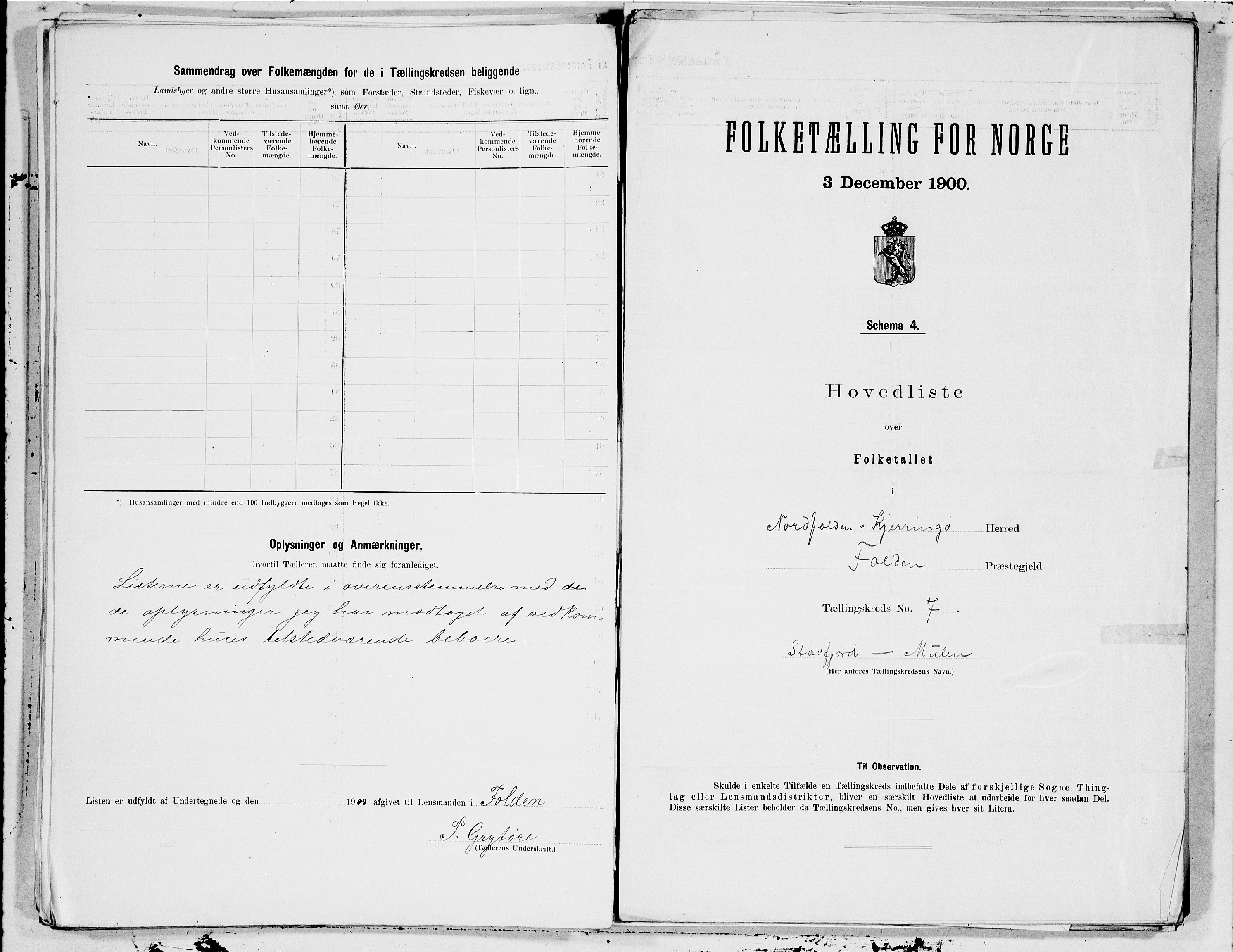 SAT, 1900 census for Nordfold-Kjerringøy, 1900, p. 14