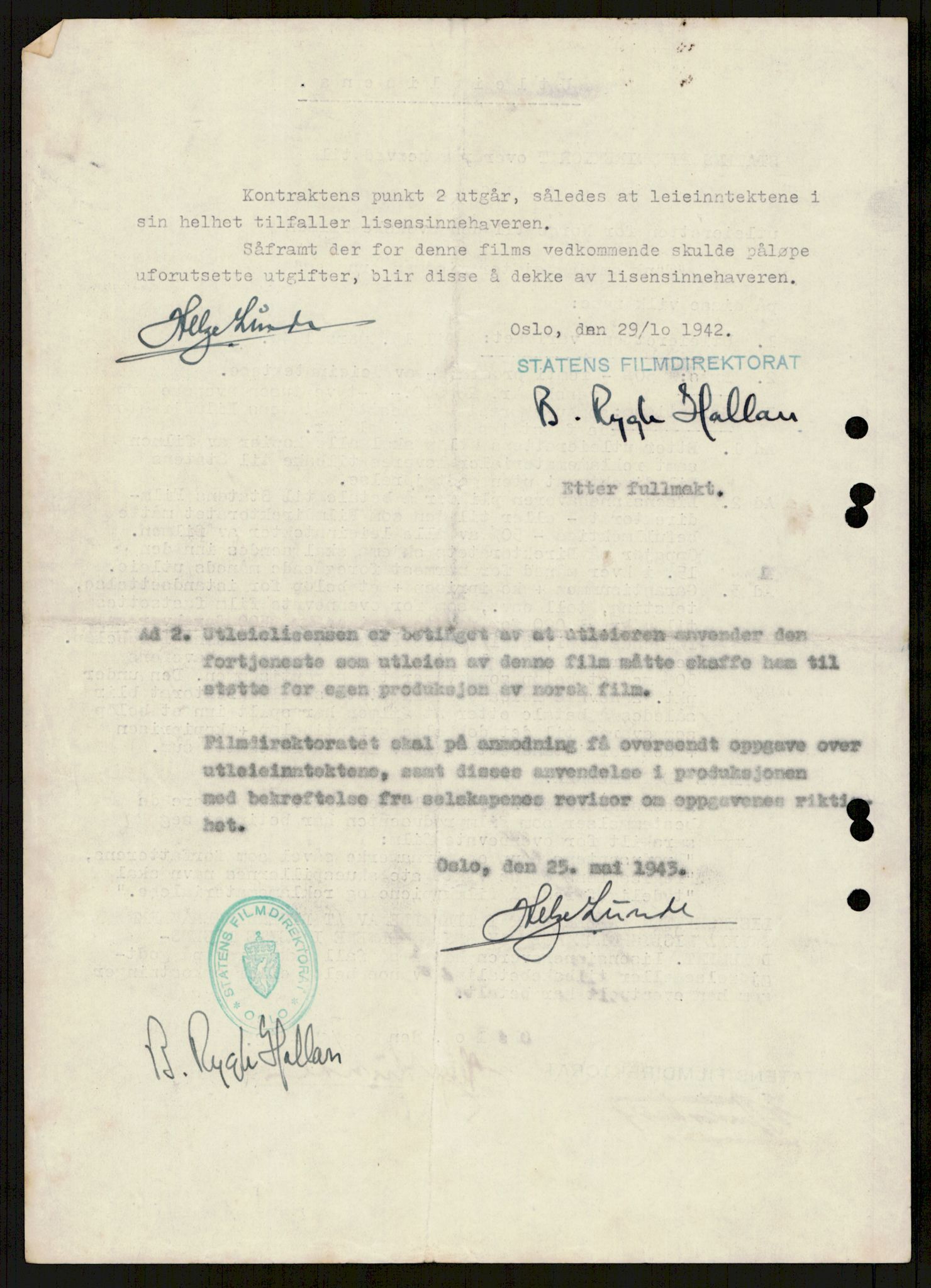 Tyske arkiver, Reichskommissariat, AV/RA-RAFA-2174/E/Ei/L0002/0005: Dokumentsamling / Dokumenter etter Leif Sinding, Statens Filmdirektorat , 1941-1943, p. 790