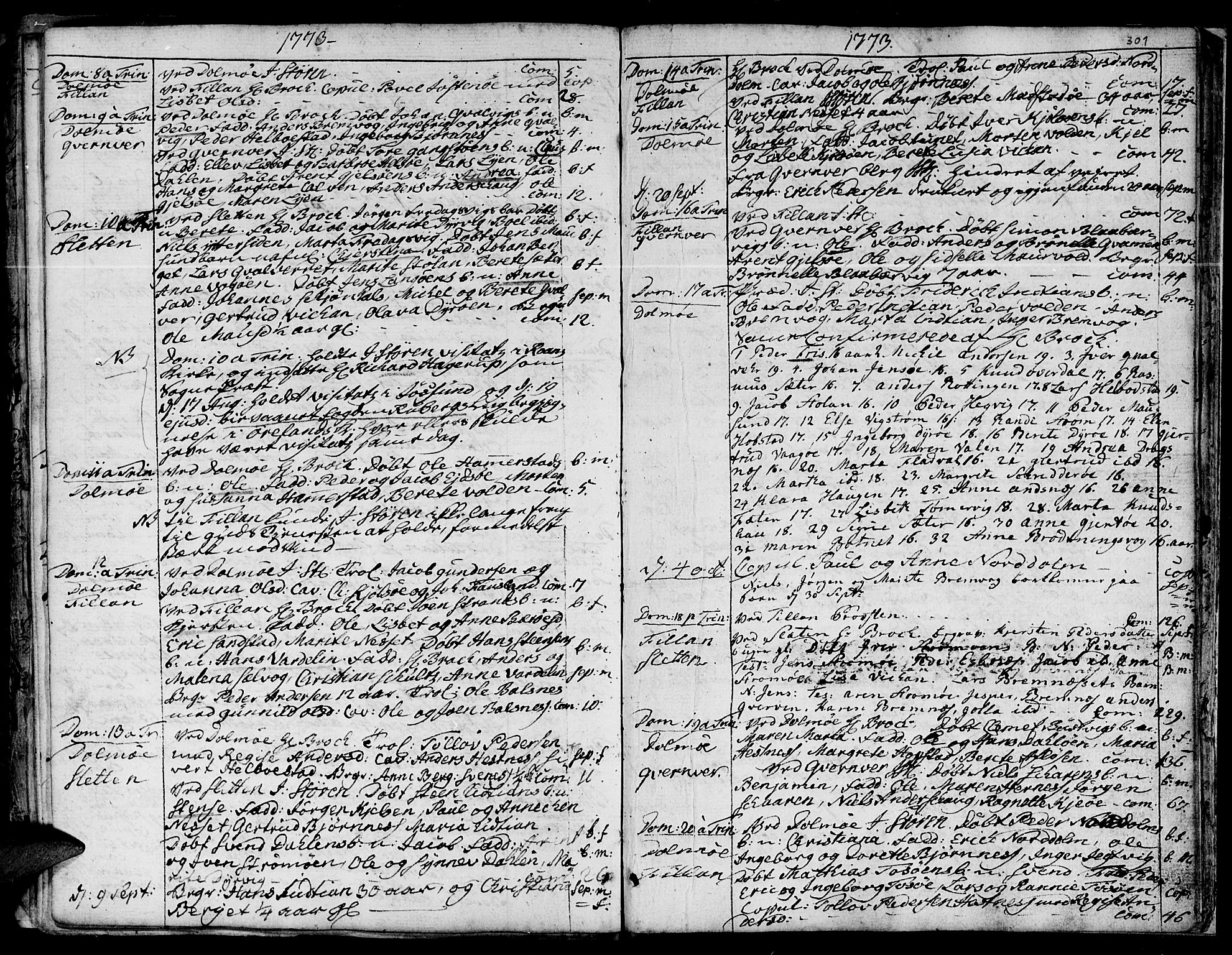 Ministerialprotokoller, klokkerbøker og fødselsregistre - Sør-Trøndelag, SAT/A-1456/634/L0525: Parish register (official) no. 634A01, 1736-1775, p. 301