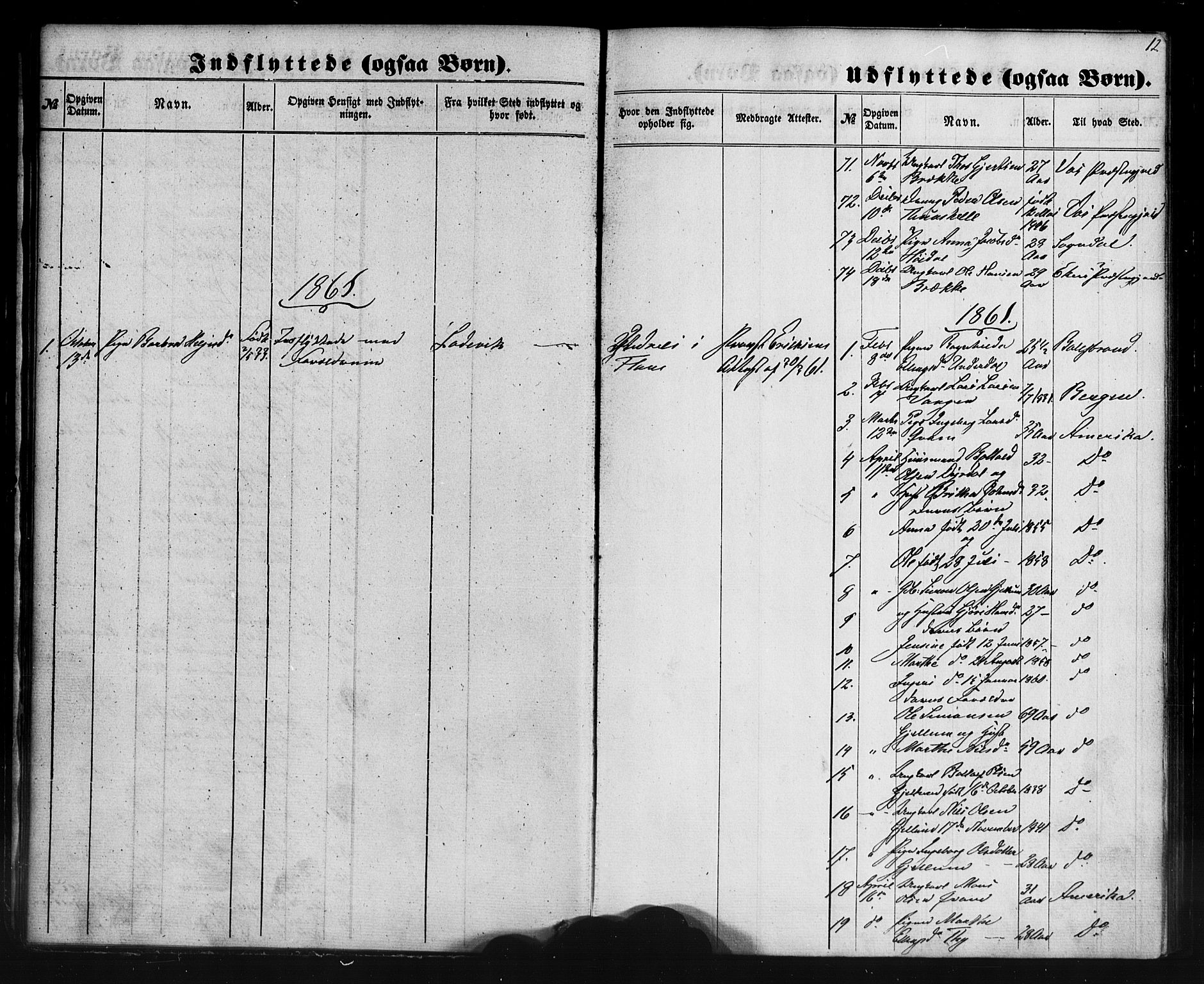 Aurland sokneprestembete, SAB/A-99937/H/Ha/Haa/L0012: Parish register (official) no. A 12, 1858-1879, p. 12