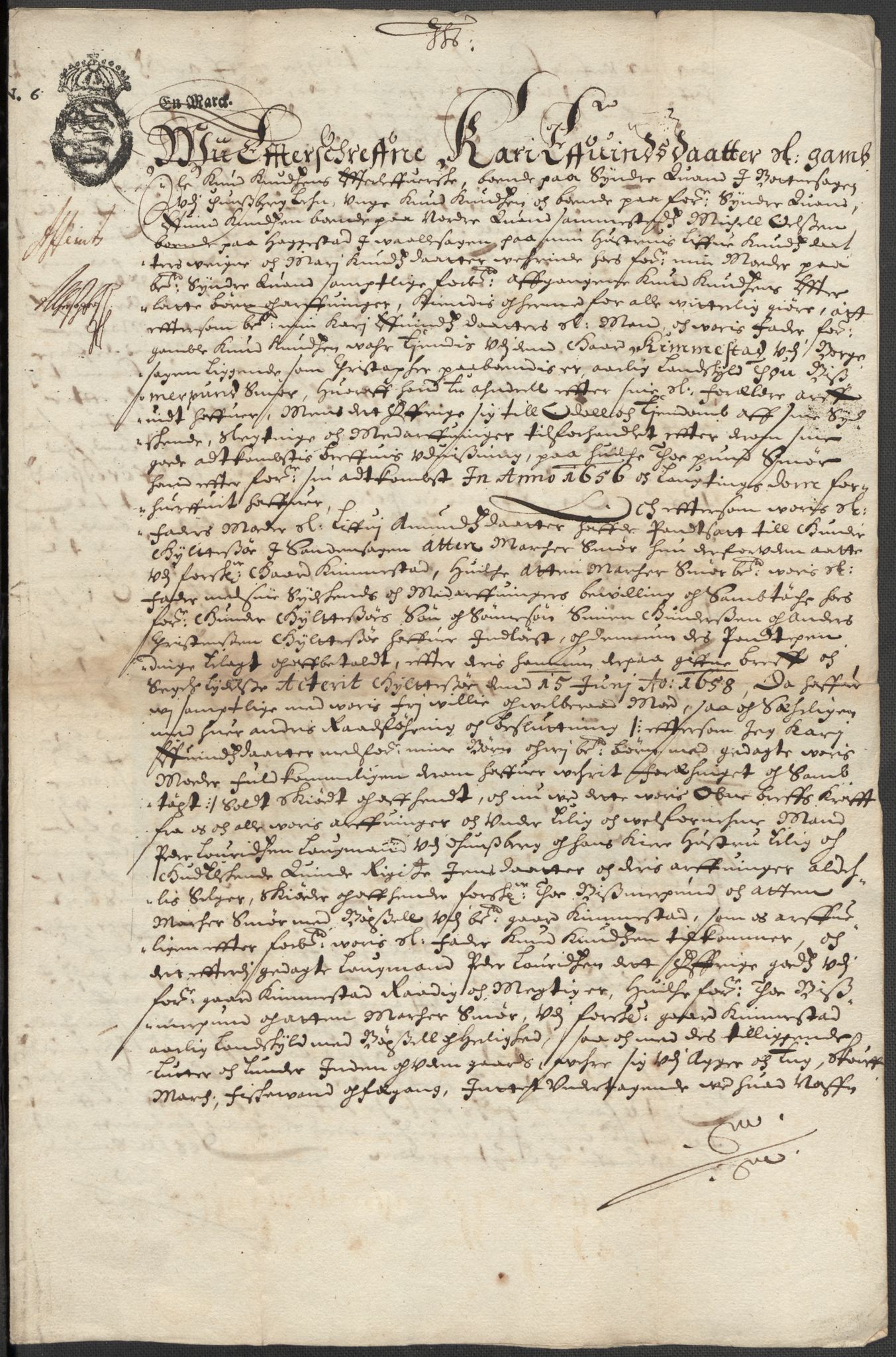 Riksarkivets diplomsamling, AV/RA-EA-5965/F15/L0024: Prestearkiv - Vestfold, 1619-1681, p. 210