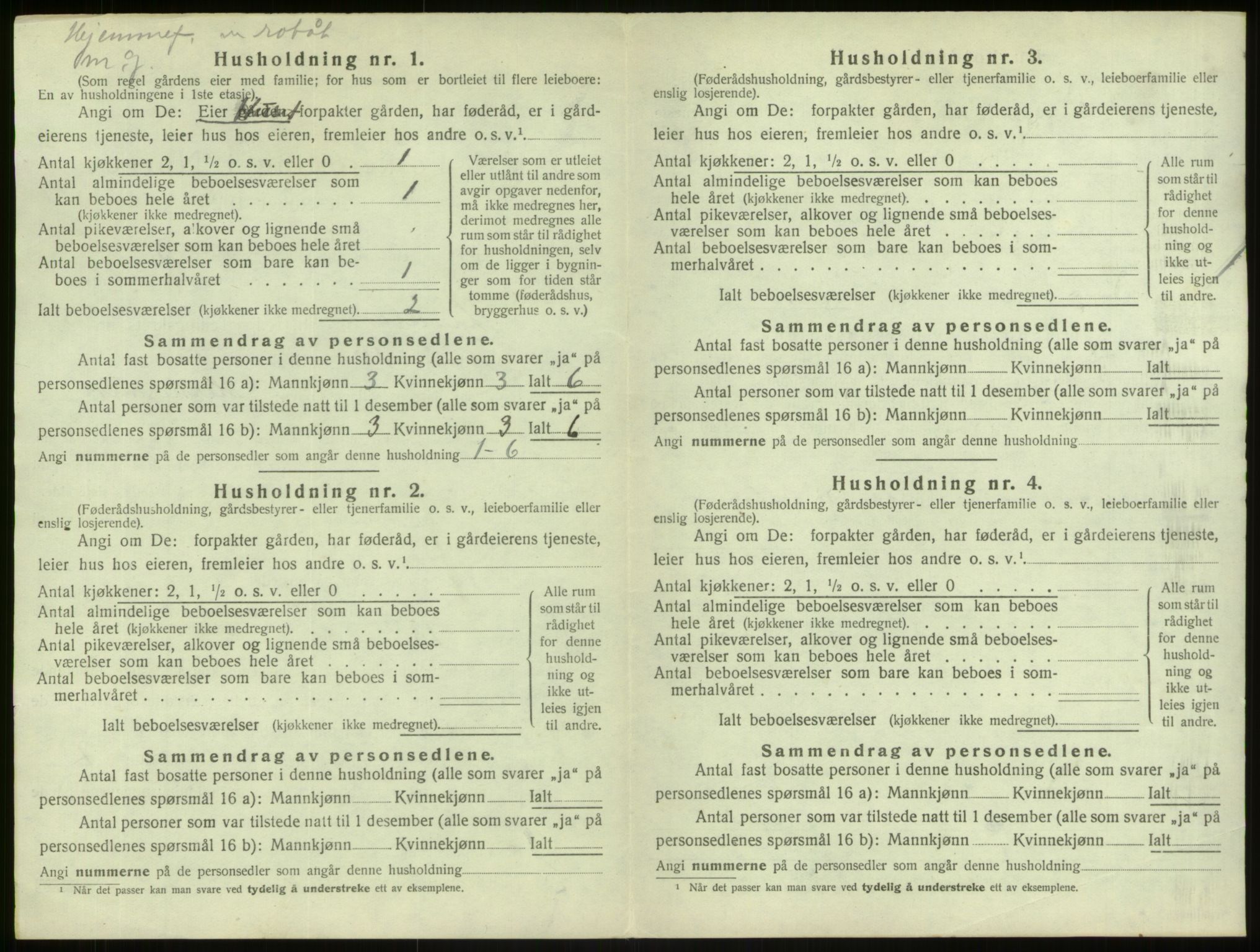 SAB, 1920 census for Herdla, 1920, p. 441