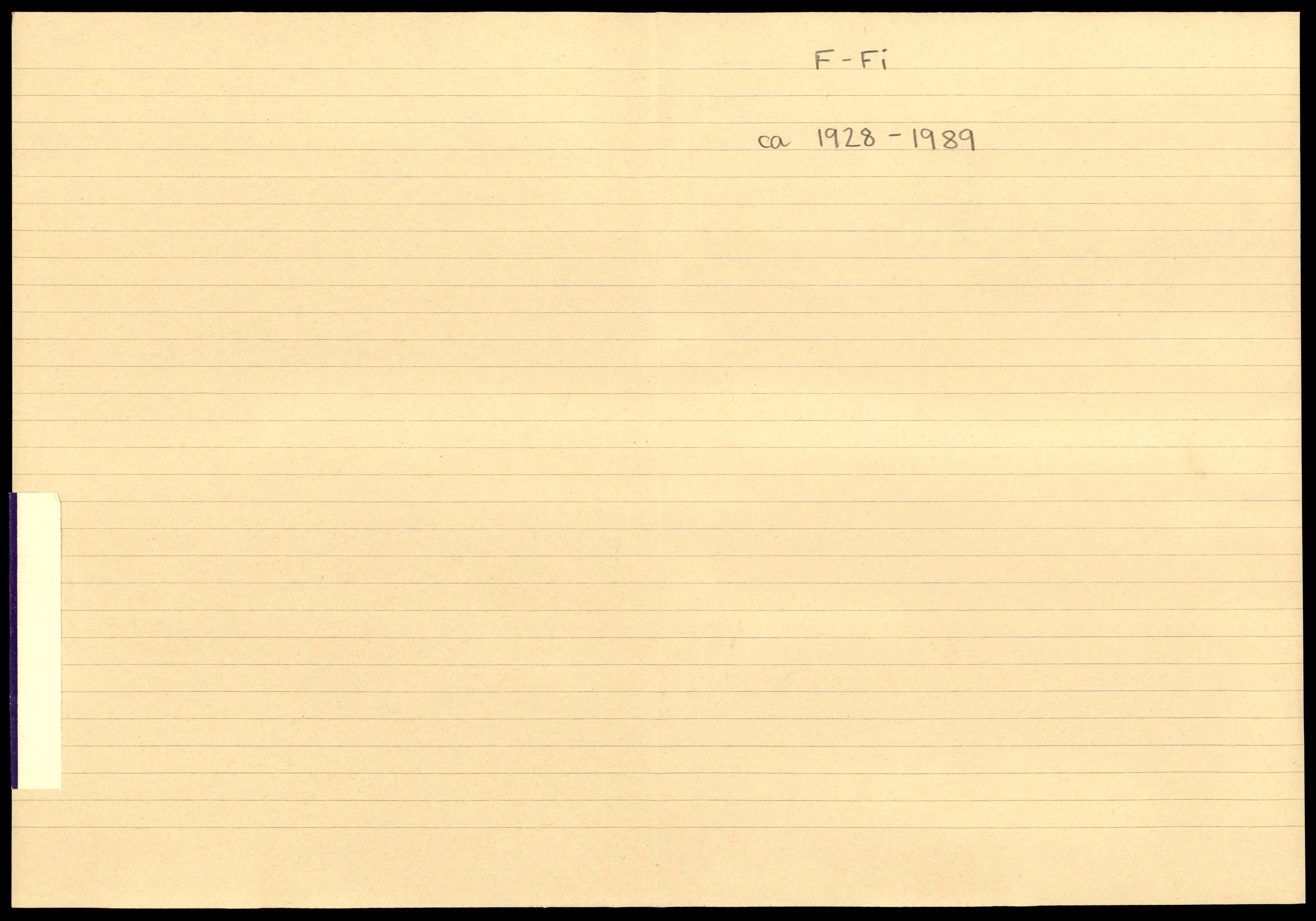 Ålesund sorenskriveri, AV/SAT-A-4383/2/J/Jd/Jde/L0007: Bilag. Enkeltmannsforetak F - Ha, 1891-1989, p. 1