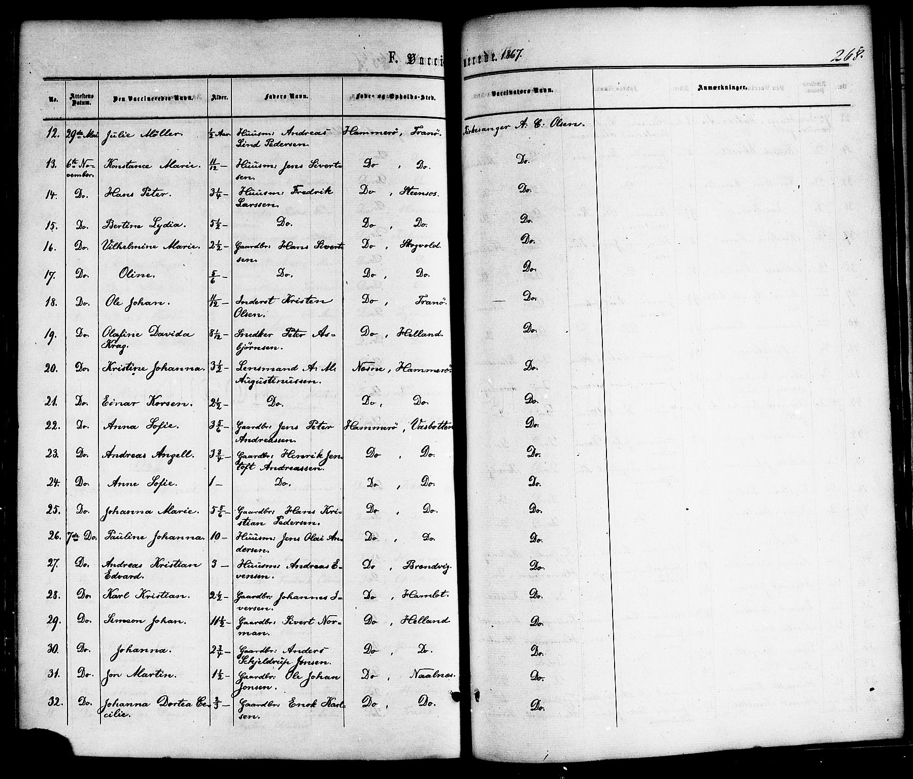 Ministerialprotokoller, klokkerbøker og fødselsregistre - Nordland, AV/SAT-A-1459/859/L0845: Parish register (official) no. 859A05, 1863-1877, p. 268