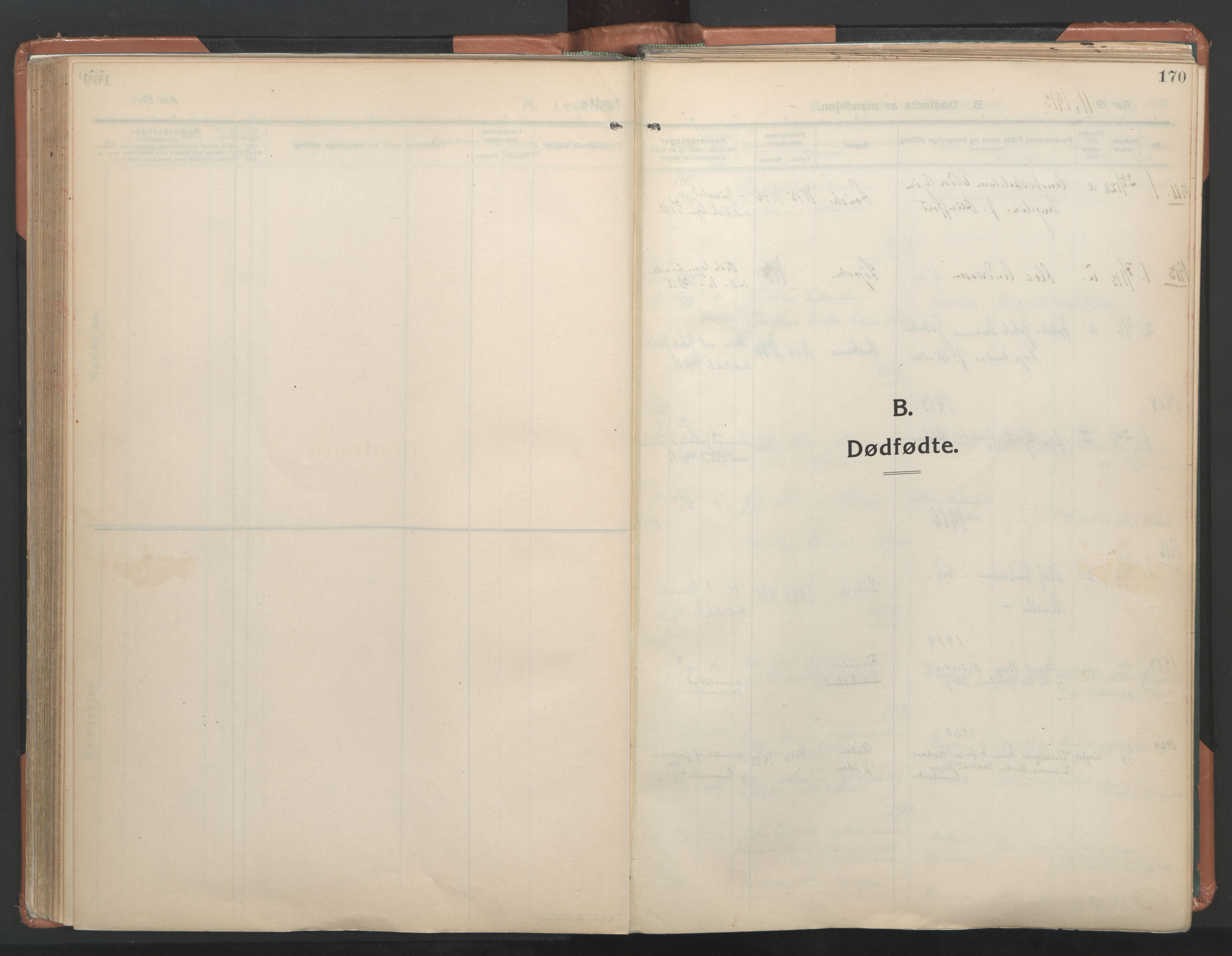 Ministerialprotokoller, klokkerbøker og fødselsregistre - Nordland, SAT/A-1459/849/L0698: Parish register (official) no. 849A09, 1911-1924, p. 170