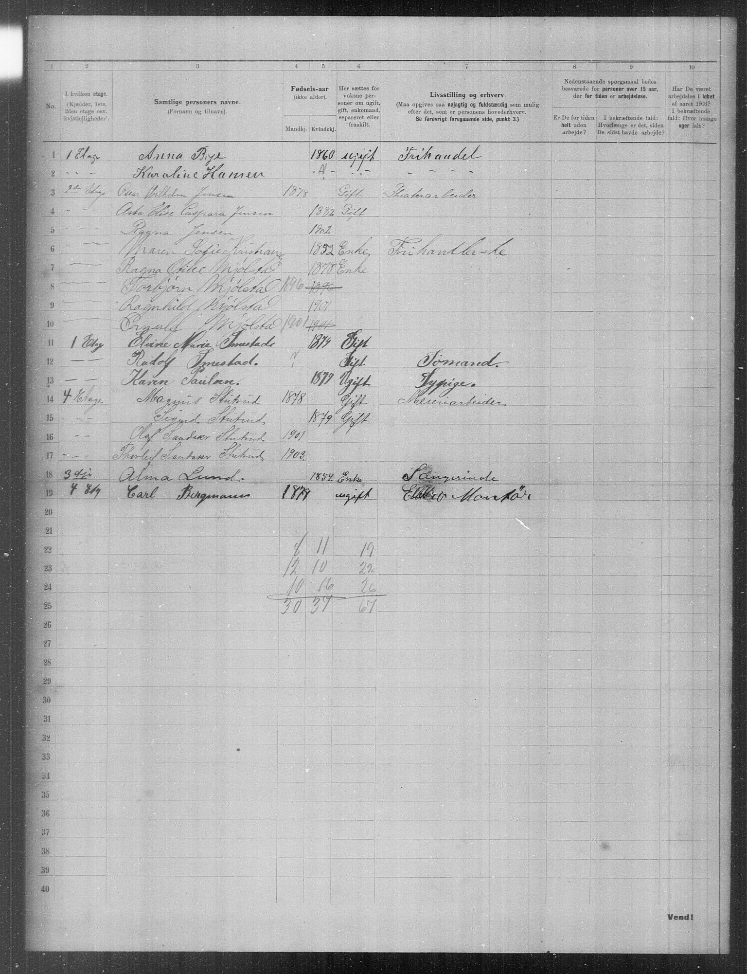 OBA, Municipal Census 1903 for Kristiania, 1903, p. 18427