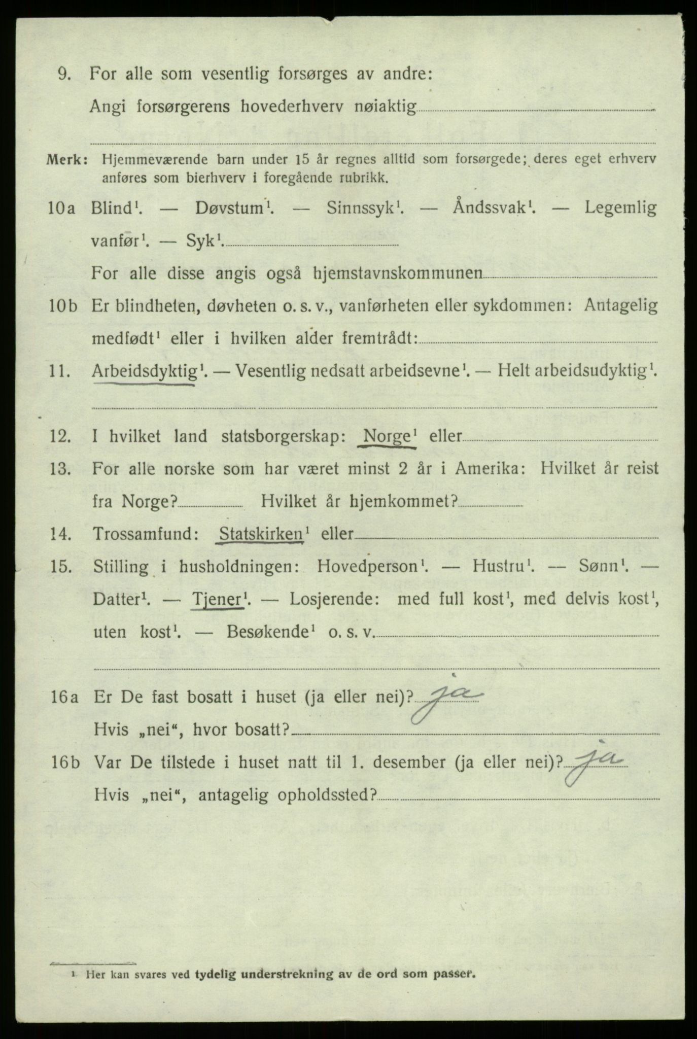 SAB, 1920 census for Strandvik, 1920, p. 3971