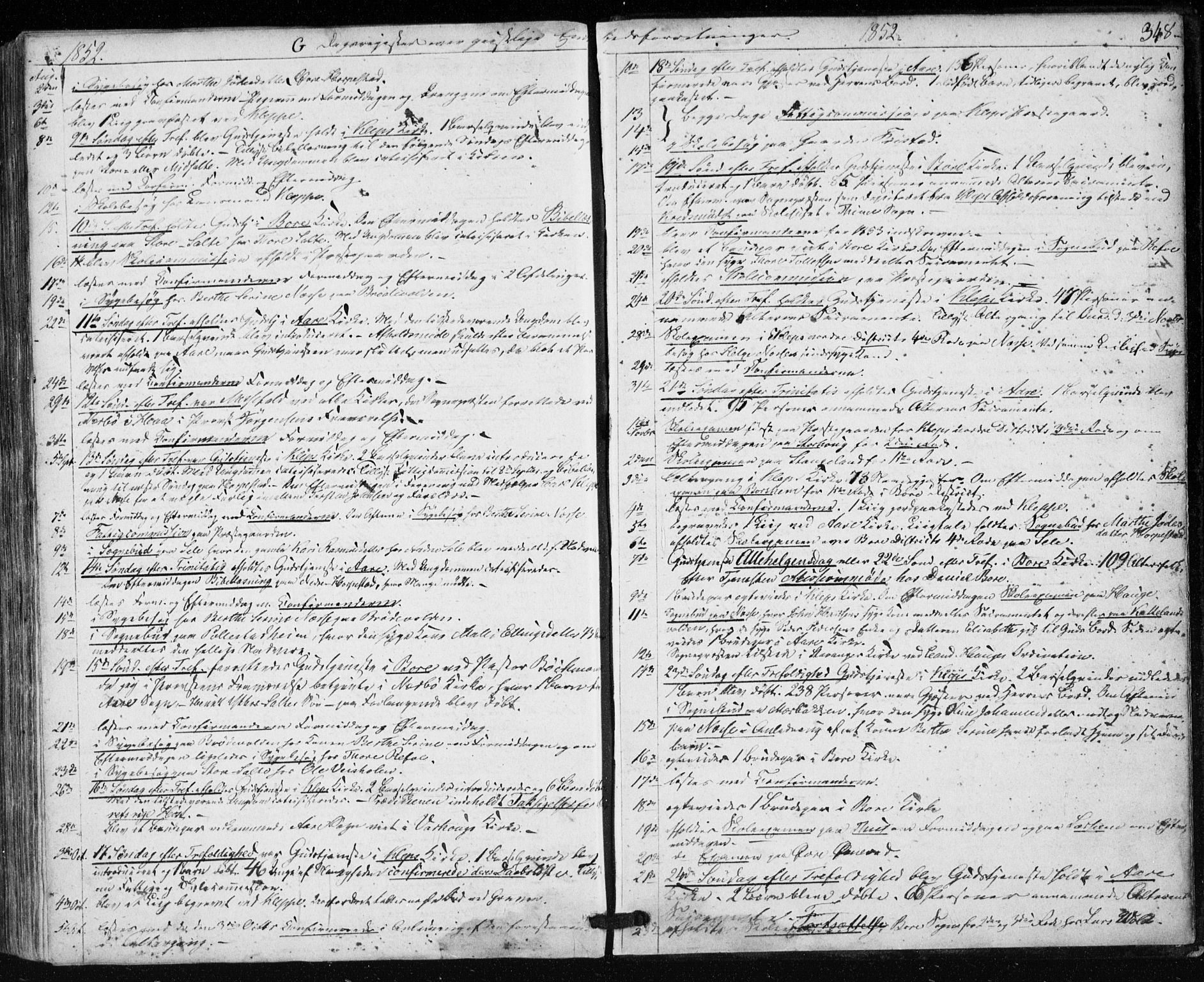 Klepp sokneprestkontor, AV/SAST-A-101803/001/3/30BA/L0004: Parish register (official) no. A 4, 1842-1852, p. 348