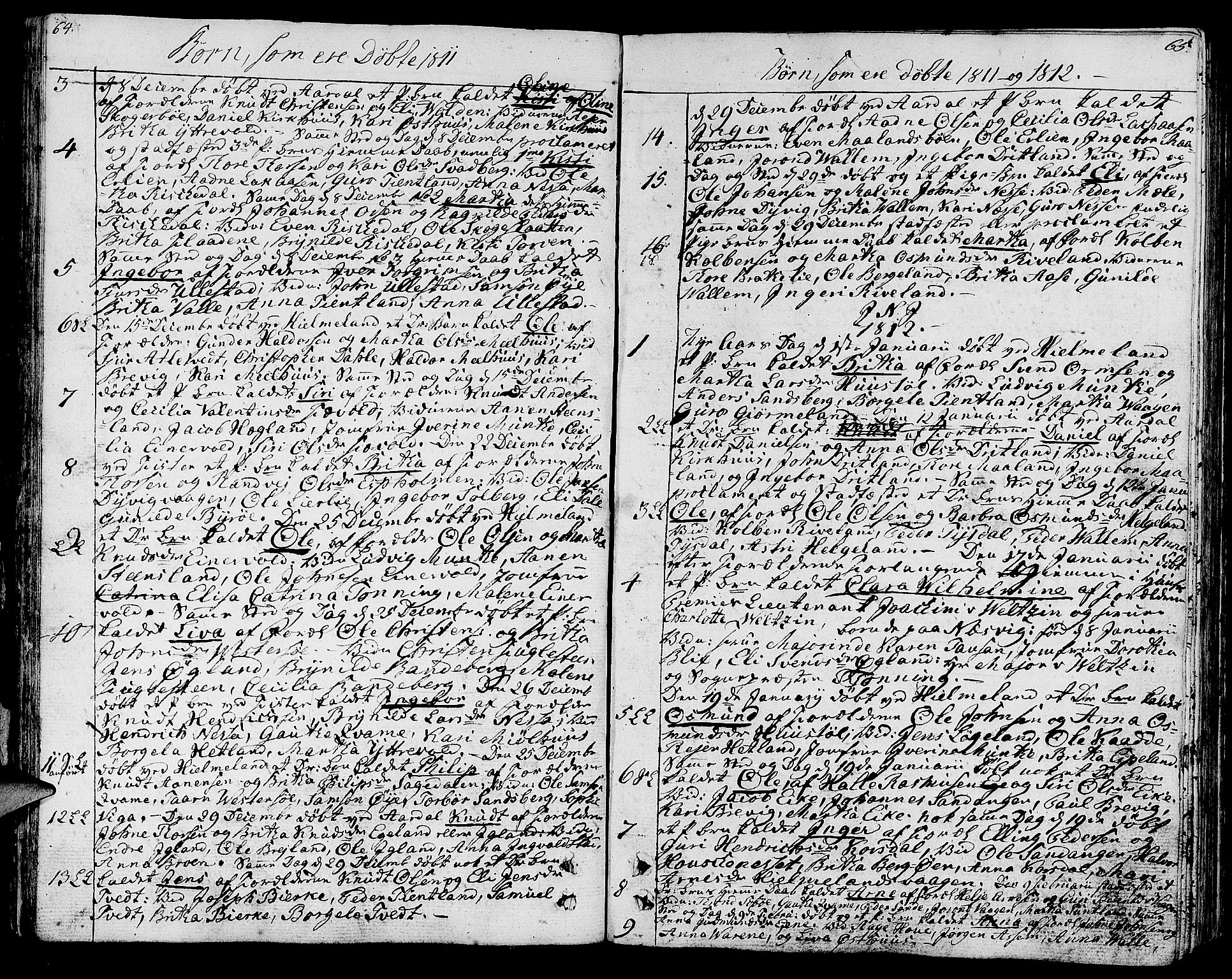 Hjelmeland sokneprestkontor, SAST/A-101843/01/IV/L0002: Parish register (official) no. A 2, 1799-1816, p. 64-65
