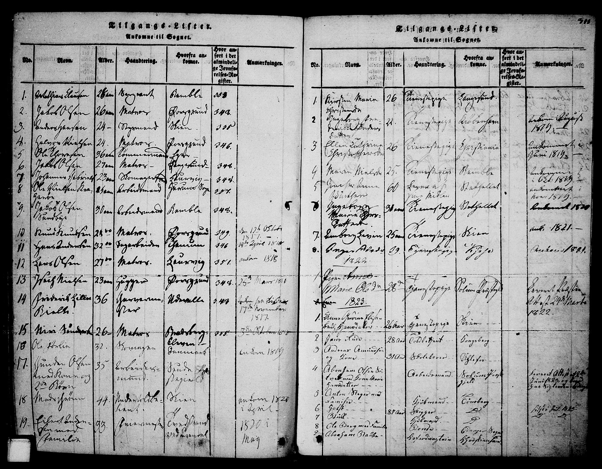 Brevik kirkebøker, SAKO/A-255/F/Fa/L0004: Parish register (official) no. 4, 1814-1846, p. 311
