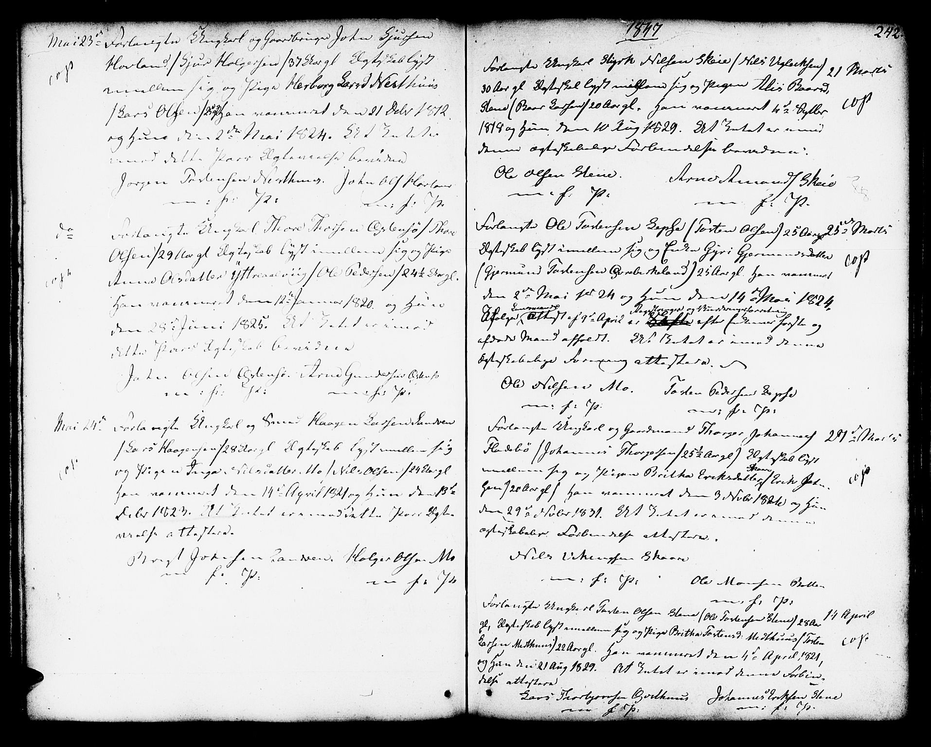 Kvam sokneprestembete, AV/SAB-A-76201/H/Haa: Parish register (official) no. A 5, 1796-1832, p. 242