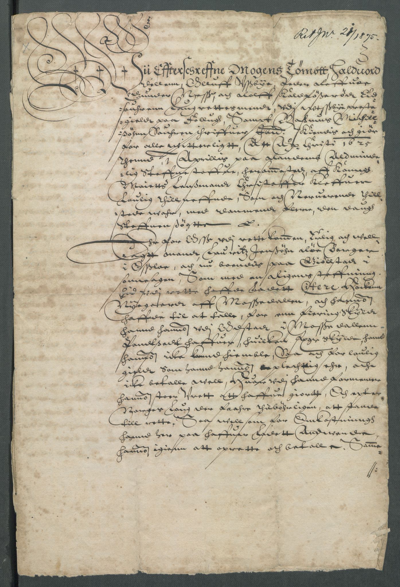 Riksarkivets diplomsamling, AV/RA-EA-5965/F02/L0135: Dokumenter, 1625, p. 9