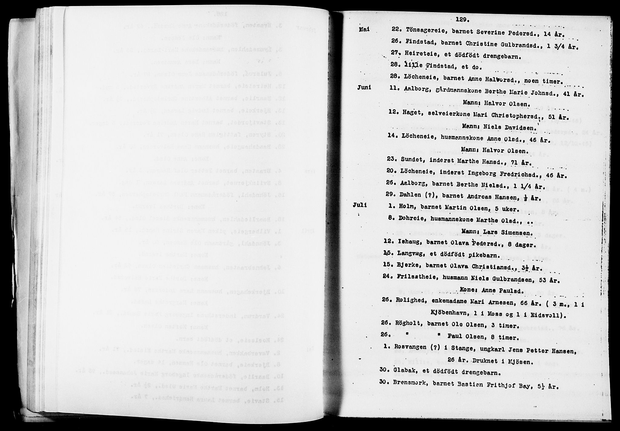 Eidsvoll prestekontor Kirkebøker, SAO/A-10888/O/Oa/L0005: Other parish register no. 5, 1815-1865, p. 129