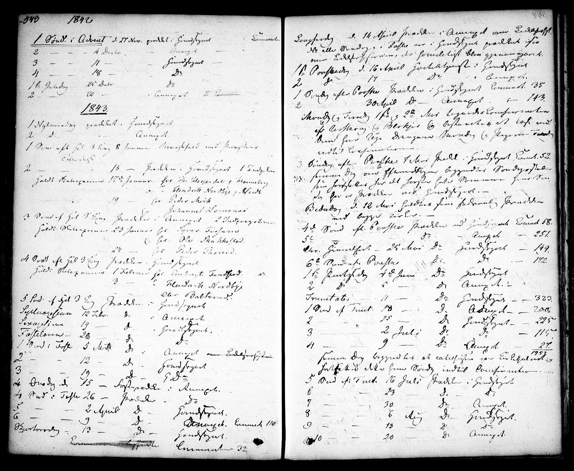 Aurskog prestekontor Kirkebøker, SAO/A-10304a/F/Fa/L0006: Parish register (official) no. I 6, 1829-1853, p. 543