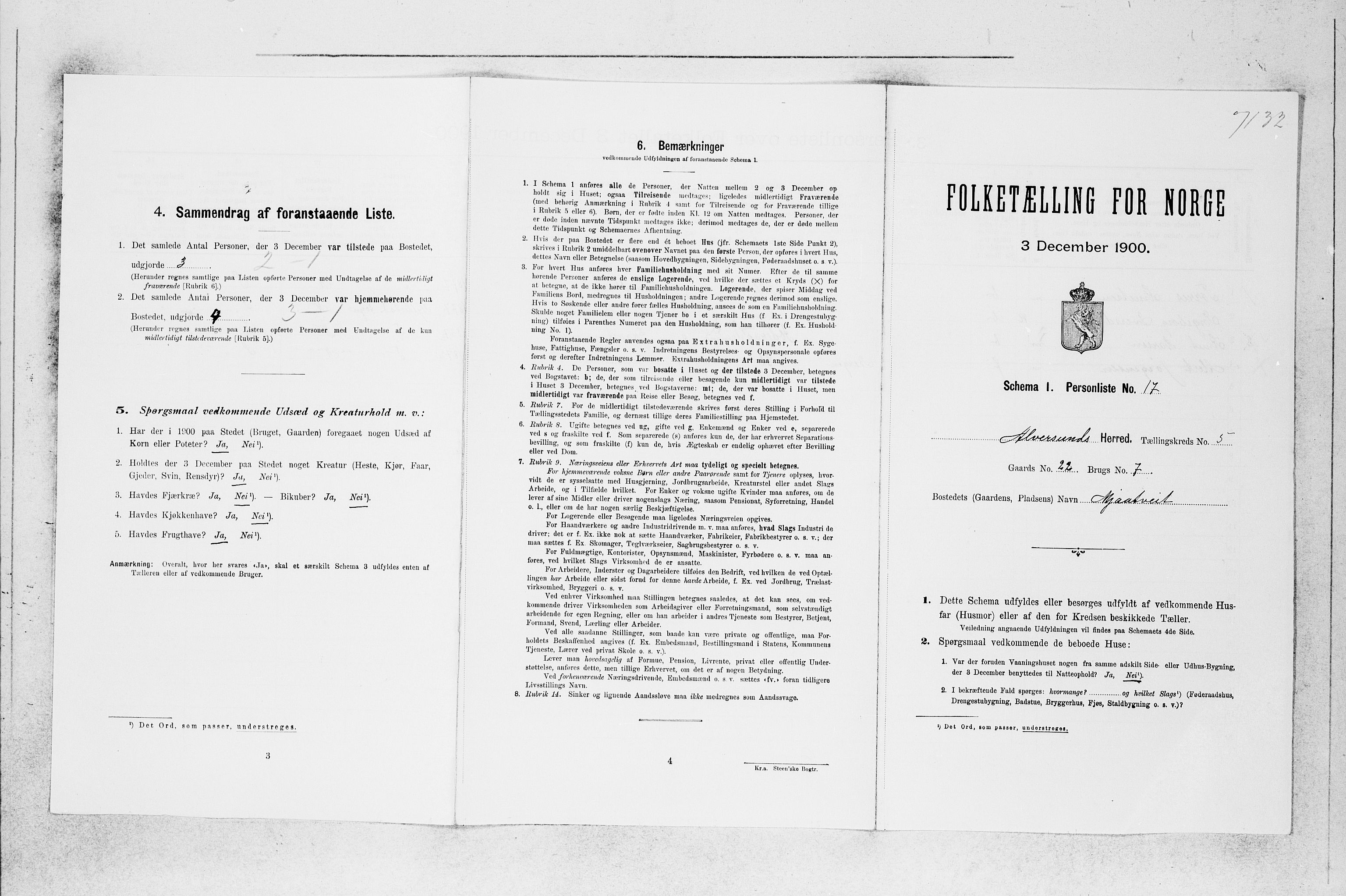 SAB, 1900 census for Alversund, 1900, p. 339