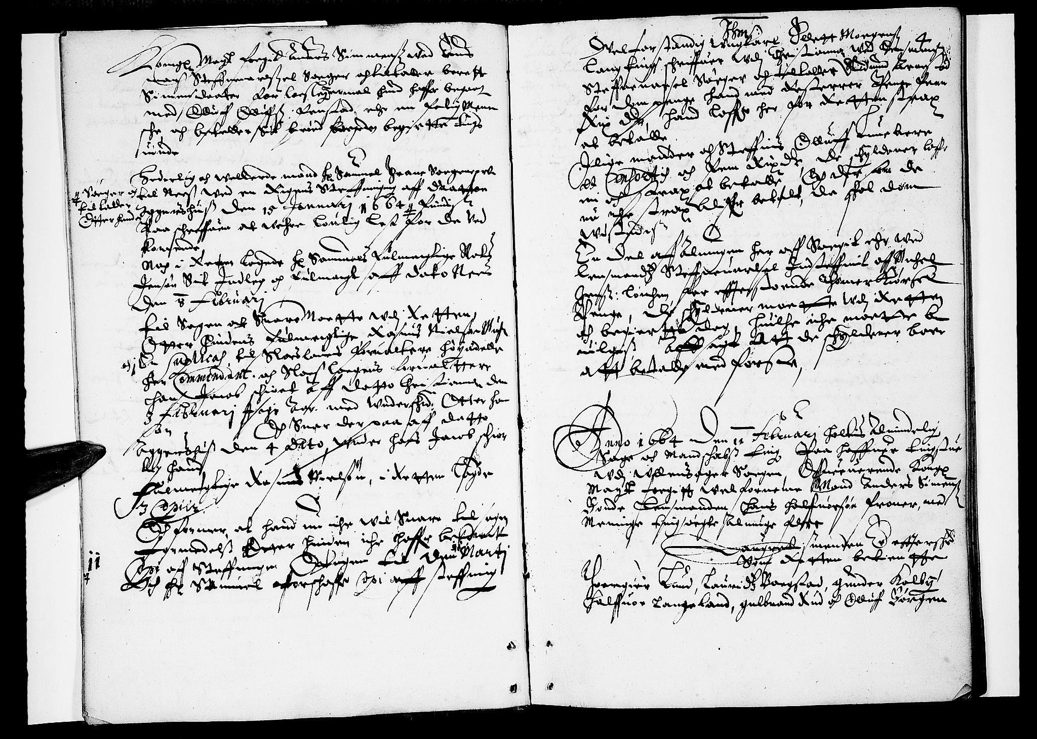 Øvre Romerike sorenskriveri, SAO/A-10649/F/Fb/L0008: Tingbok 8, 1664, p. 3b-4a