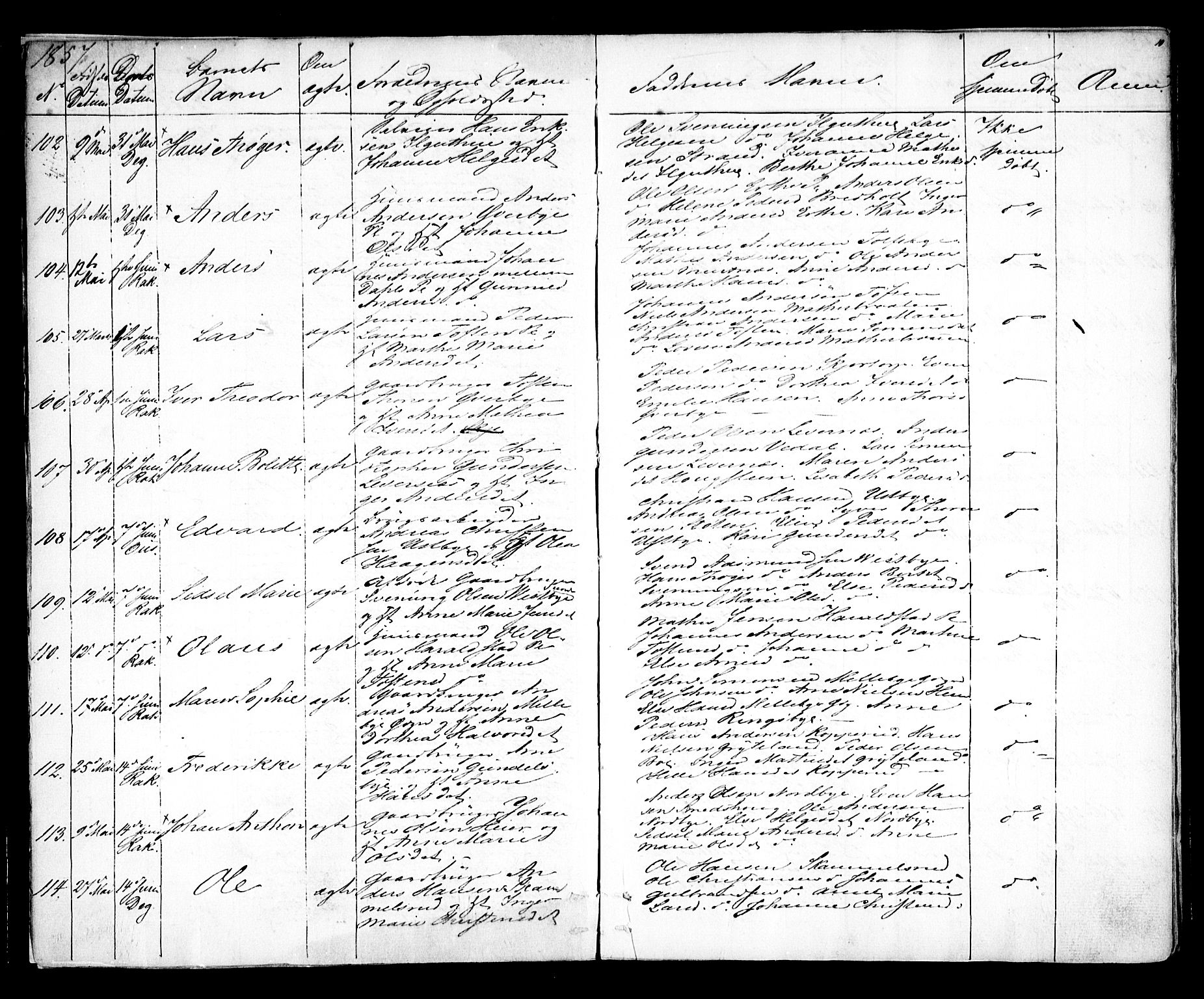 Rakkestad prestekontor Kirkebøker, AV/SAO-A-2008/F/Fa/L0010: Parish register (official) no. I 10, 1857-1861, p. 10