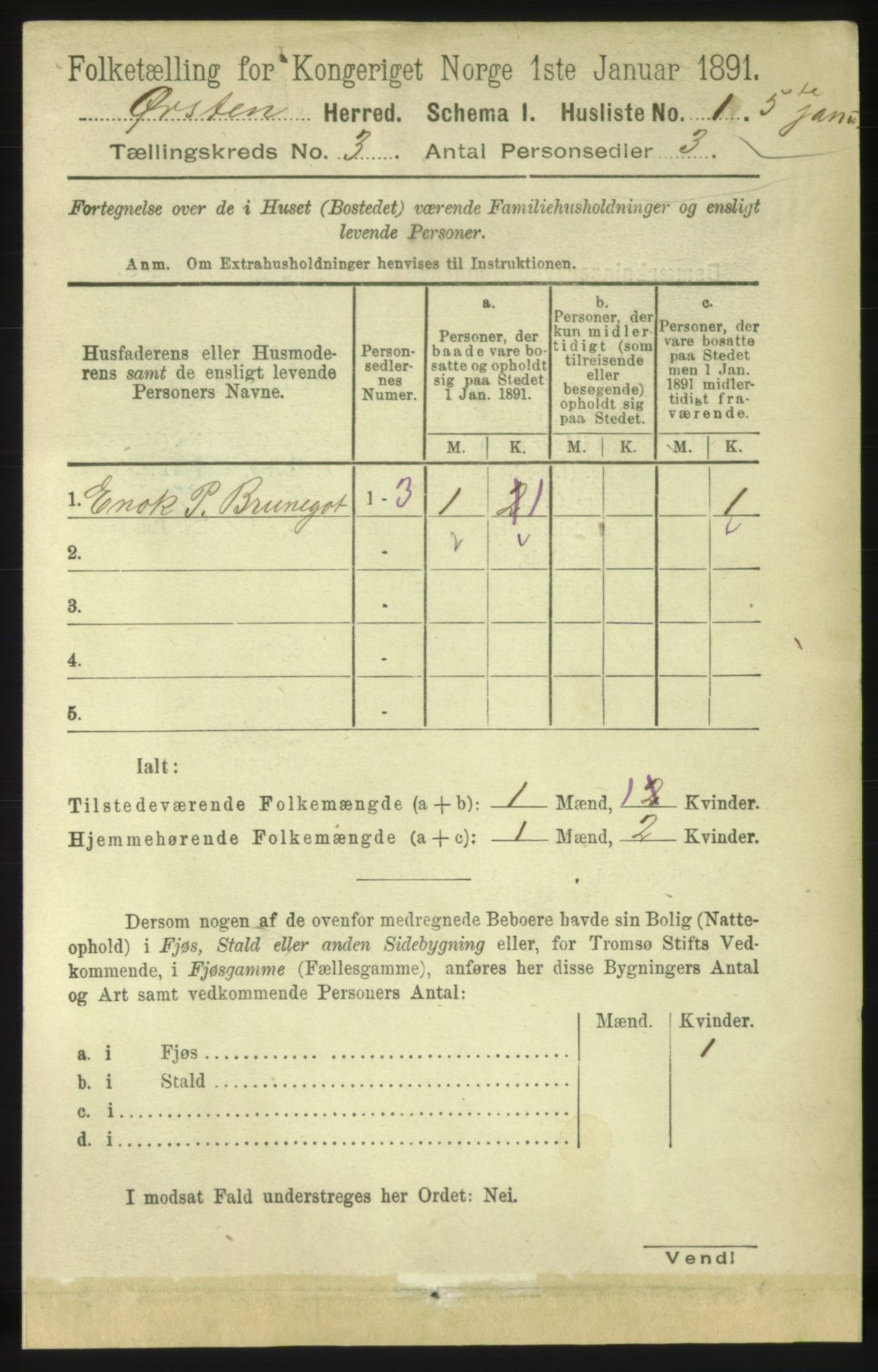 RA, 1891 census for 1520 Ørsta, 1891, p. 1152