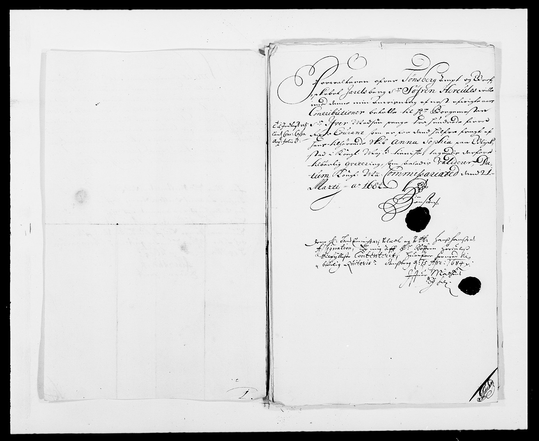 Rentekammeret inntil 1814, Reviderte regnskaper, Fogderegnskap, AV/RA-EA-4092/R32/L1855: Fogderegnskap Jarlsberg grevskap, 1684, p. 165