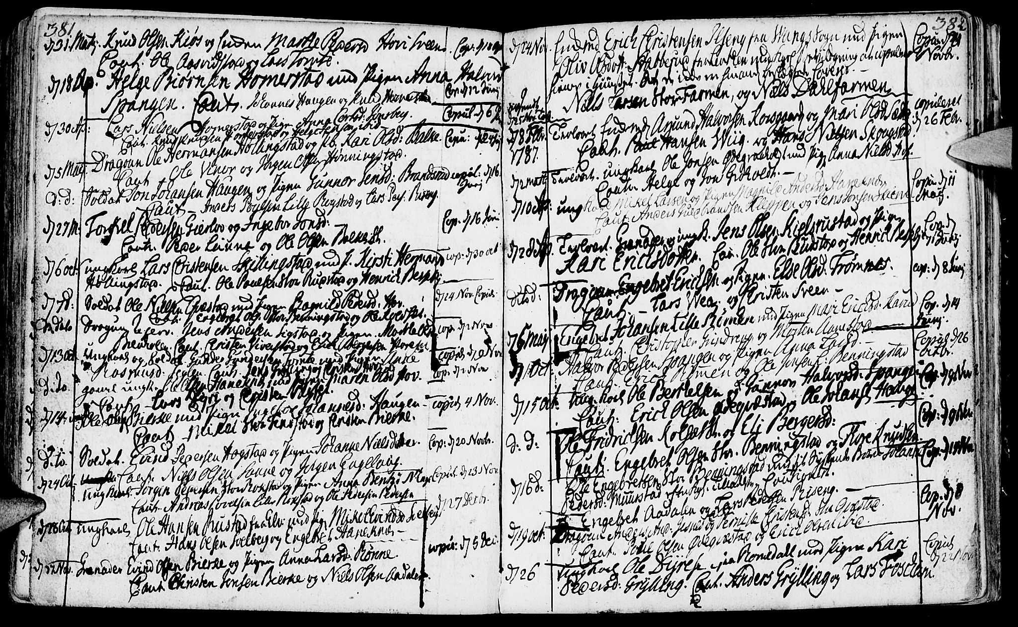 Løten prestekontor, SAH/PREST-022/K/Ka/L0003: Parish register (official) no. 3, 1773-1800, p. 381-382