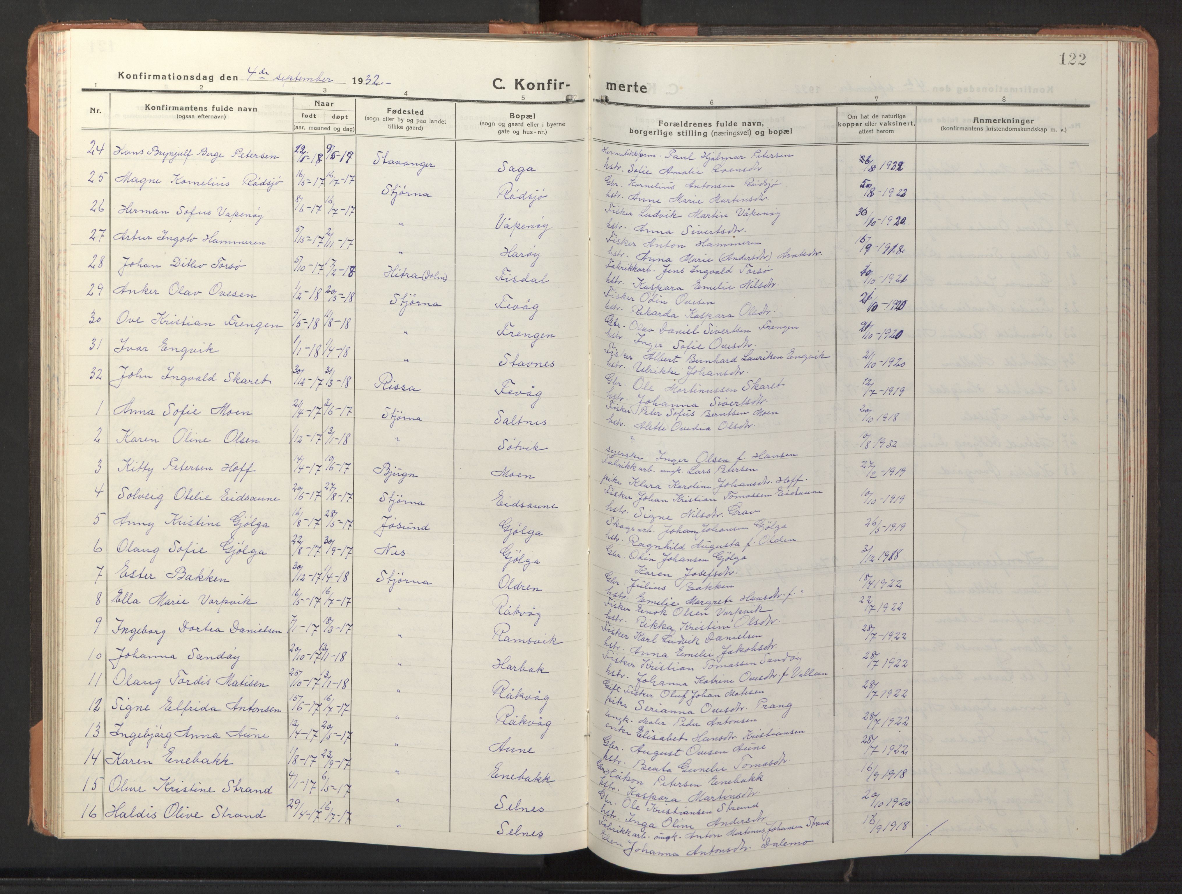 Ministerialprotokoller, klokkerbøker og fødselsregistre - Sør-Trøndelag, SAT/A-1456/653/L0658: Parish register (copy) no. 653C02, 1919-1947, p. 122