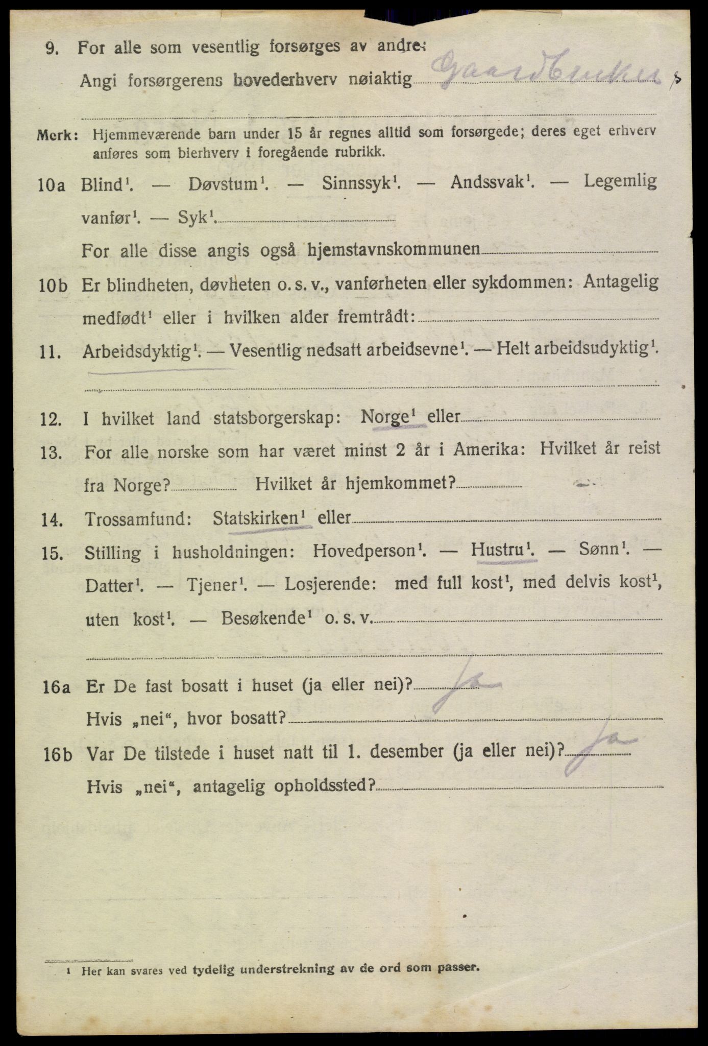 SAH, 1920 census for Søndre Land, 1920, p. 1332