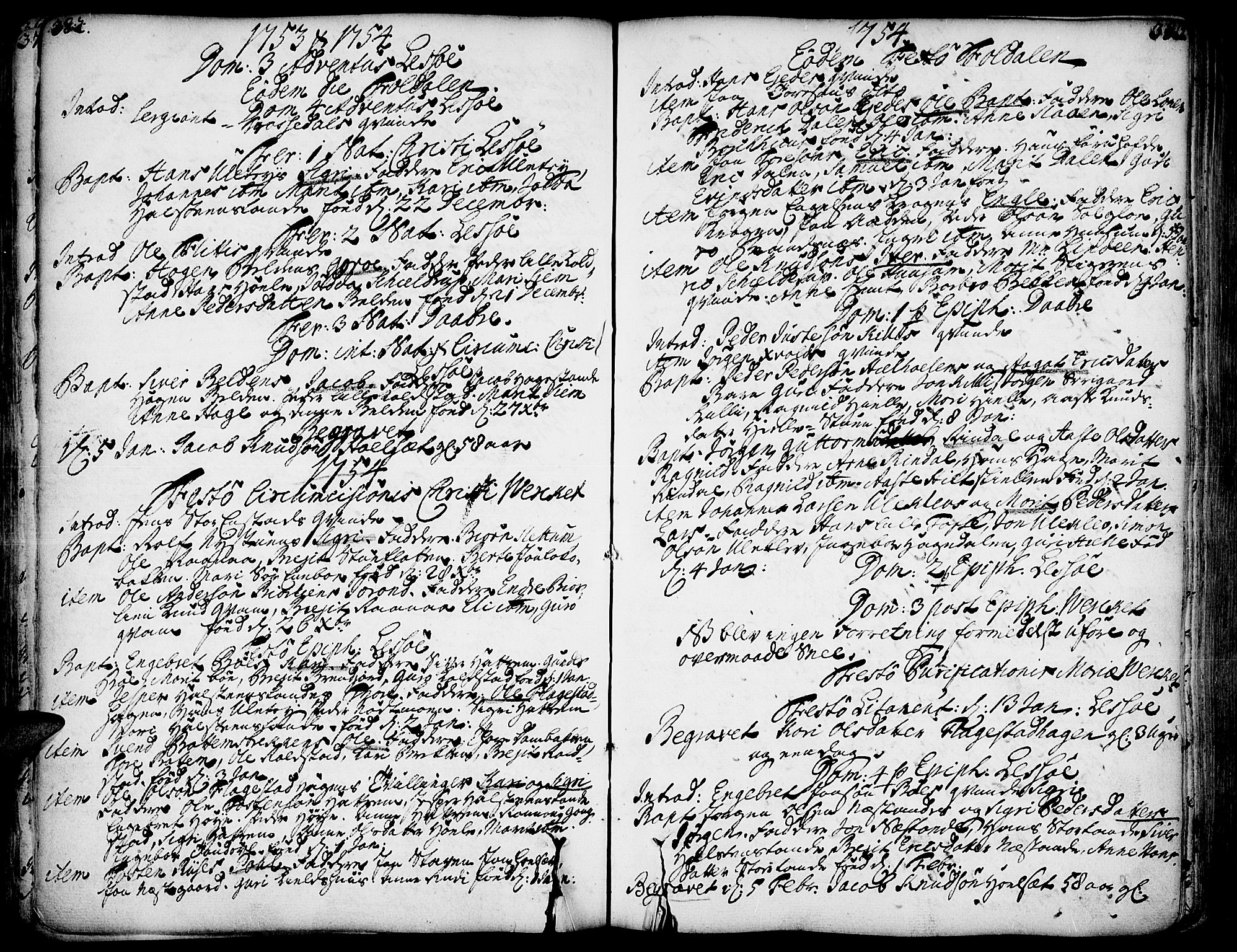 Lesja prestekontor, AV/SAH-PREST-068/H/Ha/Haa/L0002: Parish register (official) no. 2, 1732-1776, p. 382-383