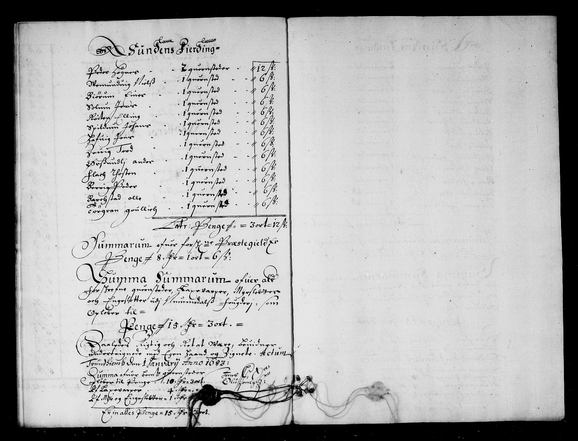Rentekammeret inntil 1814, Reviderte regnskaper, Stiftamtstueregnskaper, Trondheim stiftamt og Nordland amt, AV/RA-EA-6044/R/Rg/L0068a: Trondheim stiftamt og Nordland amt, 1682
