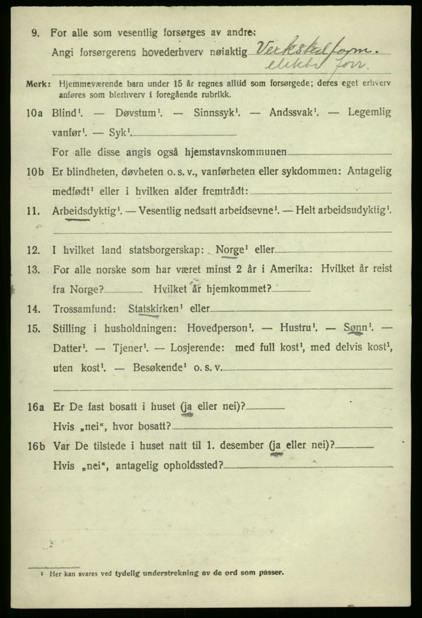 SAB, 1920 census for Hamre, 1920, p. 1256