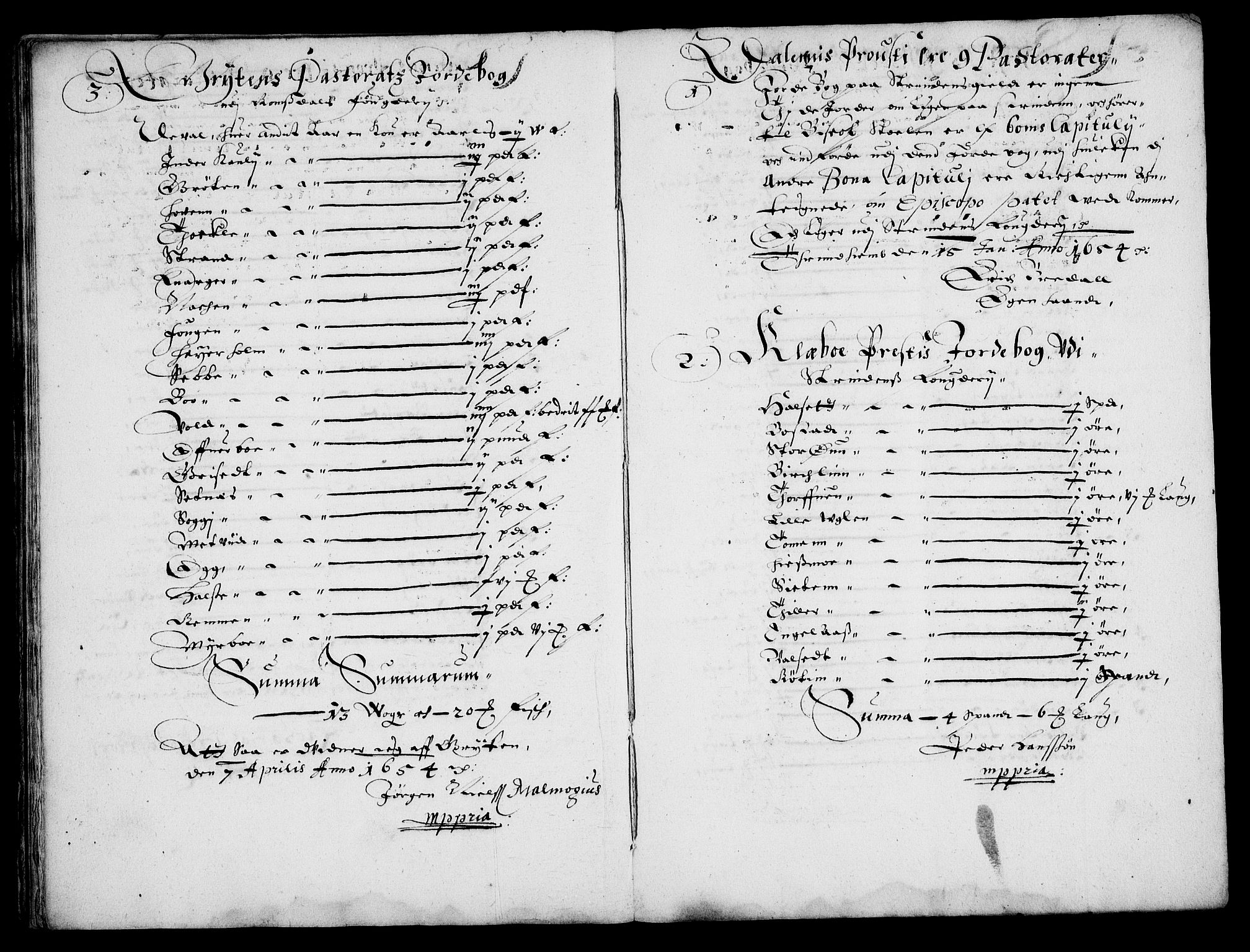 Rentekammeret inntil 1814, Realistisk ordnet avdeling, AV/RA-EA-4070/Fc/Fca/L0004/0003: [Ca IV]  Trondheim stift / "Stichtens Bog", 1654