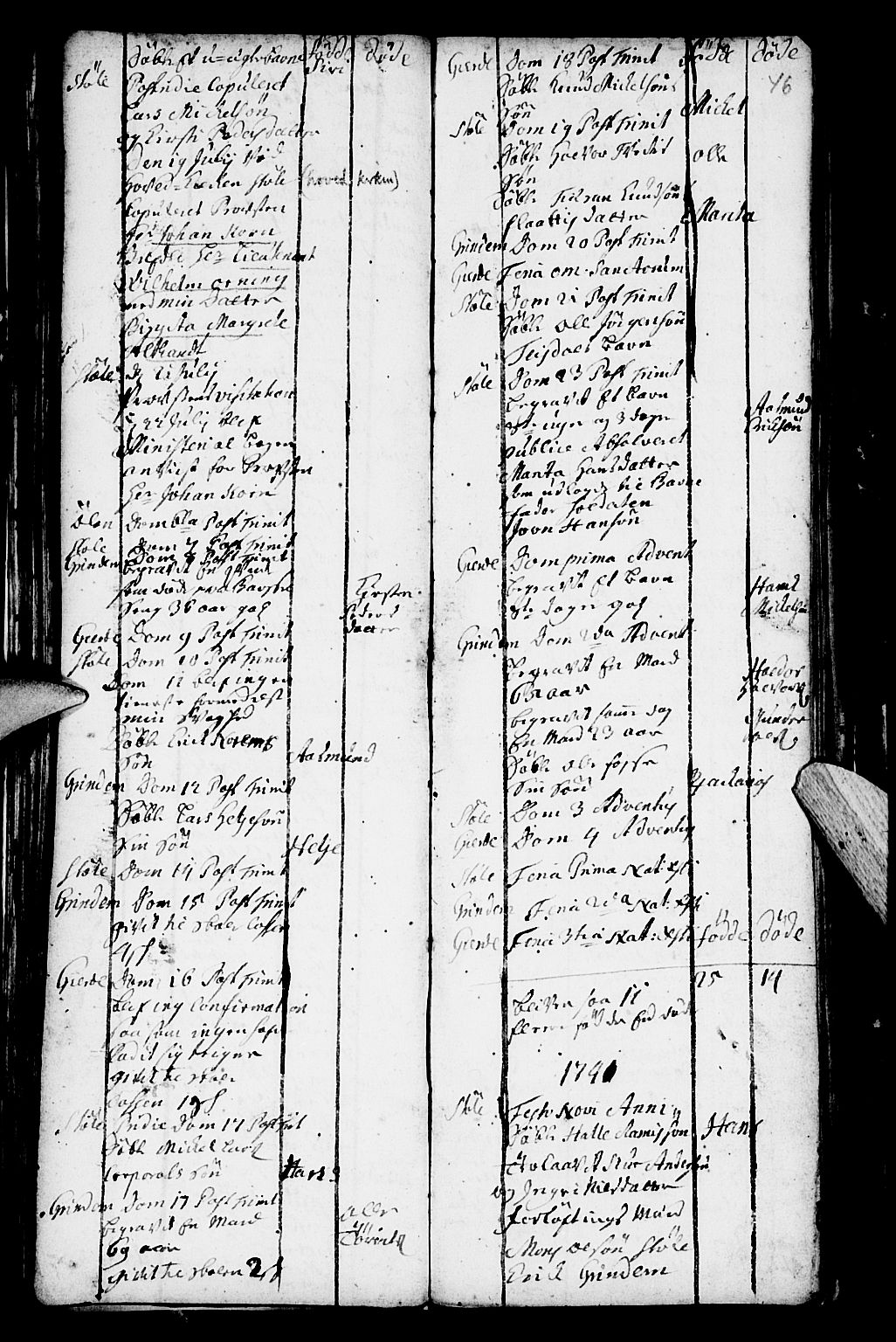 Etne sokneprestembete, SAB/A-75001/H/Haa: Parish register (official) no. A 2, 1725-1755, p. 46