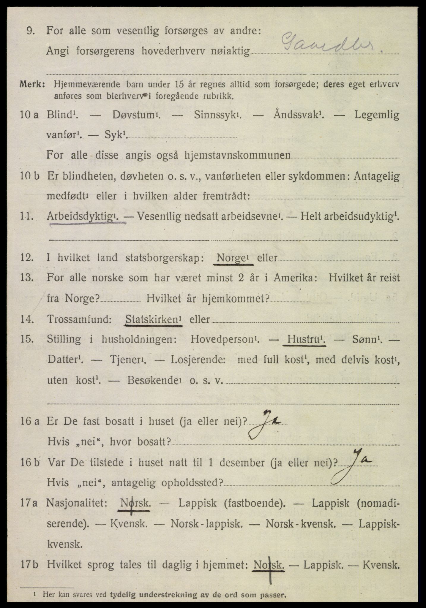 SAT, 1920 census for Nordli, 1920, p. 358