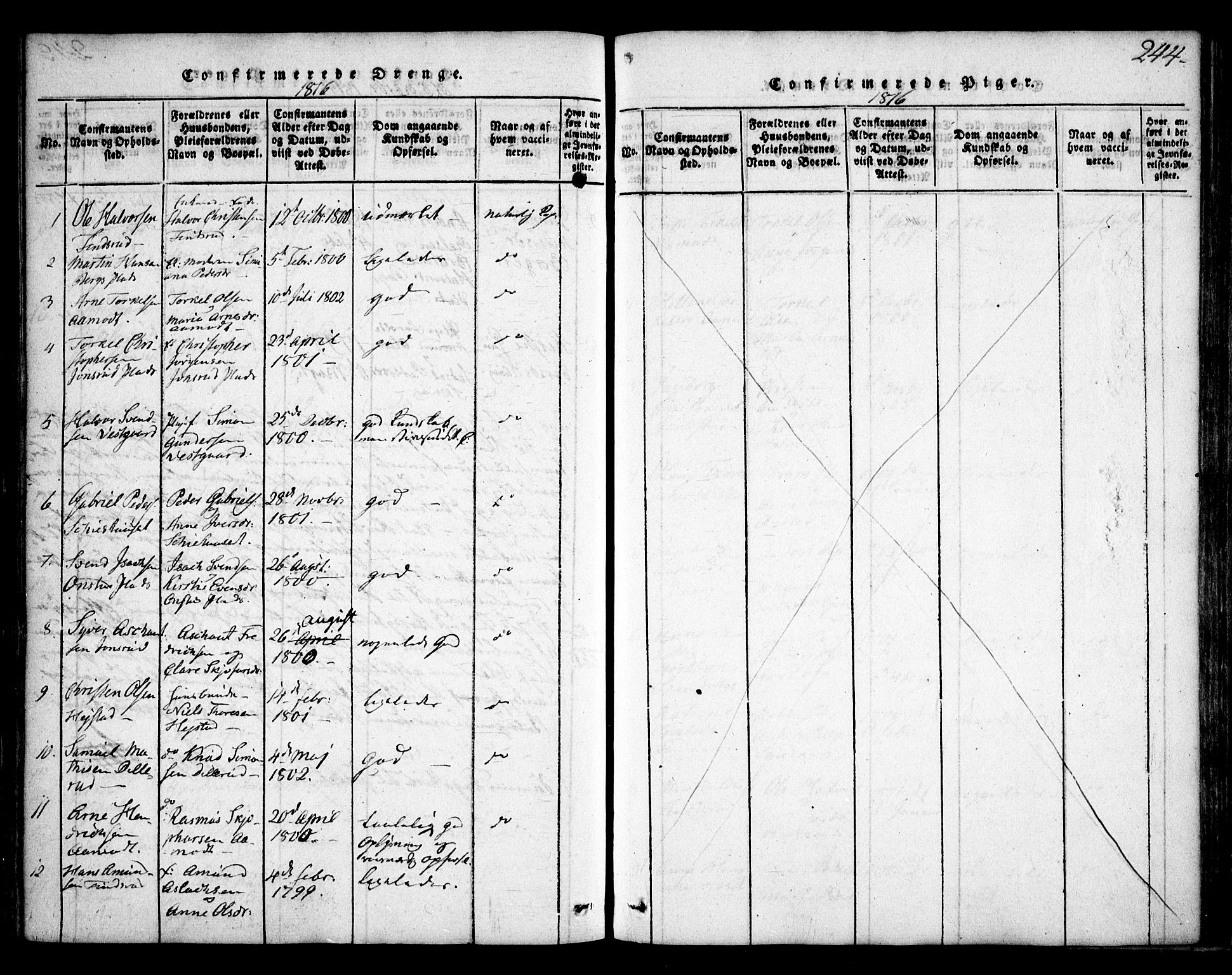 Skiptvet prestekontor Kirkebøker, SAO/A-20009/F/Fa/L0005: Parish register (official) no. 5, 1814-1838, p. 244