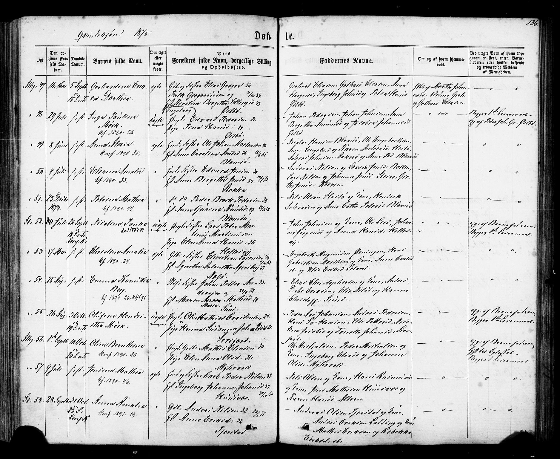 Ministerialprotokoller, klokkerbøker og fødselsregistre - Nordland, AV/SAT-A-1459/830/L0449: Parish register (official) no. 830A13, 1866-1886, p. 136