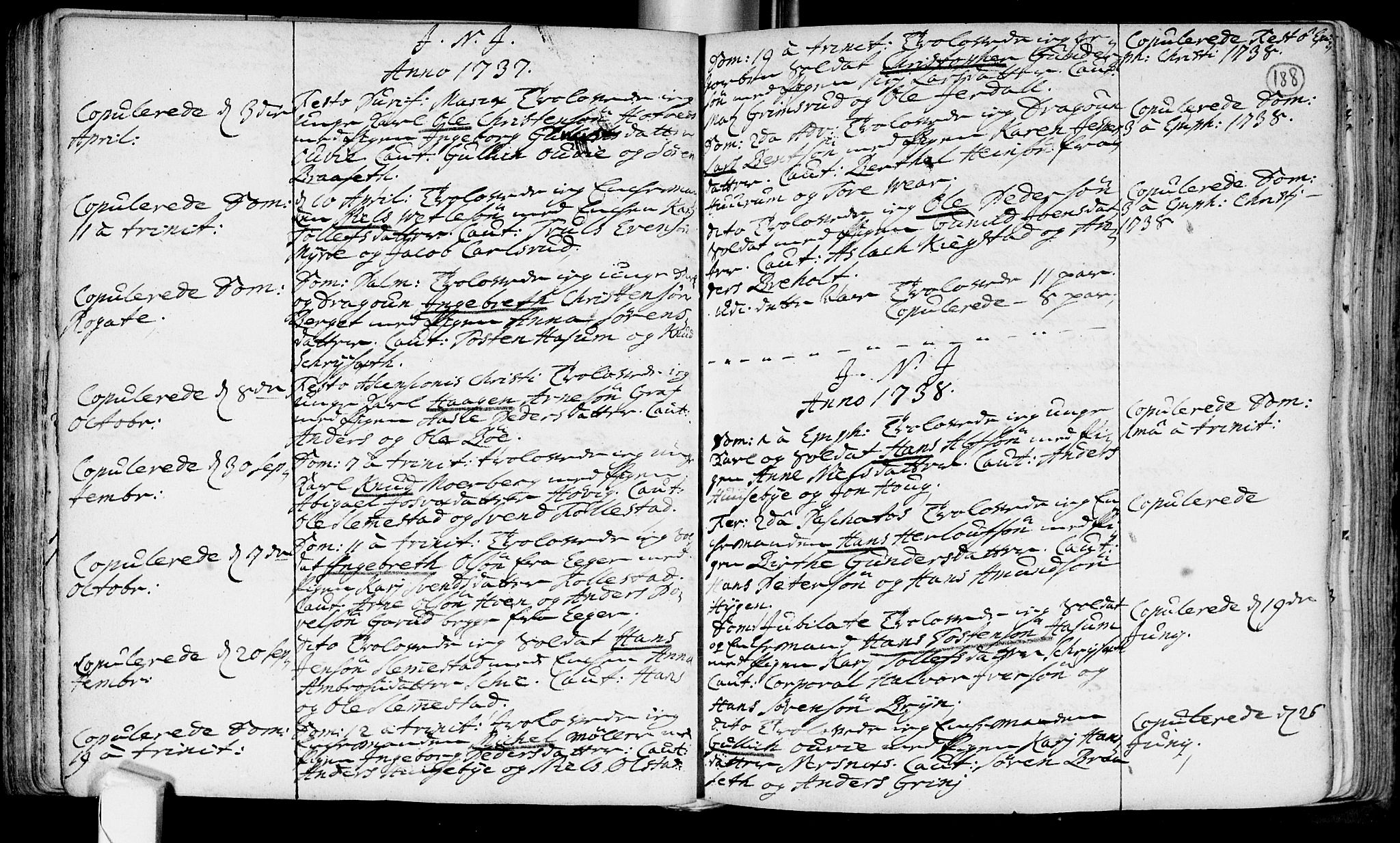 Røyken kirkebøker, SAKO/A-241/F/Fa/L0002: Parish register (official) no. 2, 1731-1782, p. 188