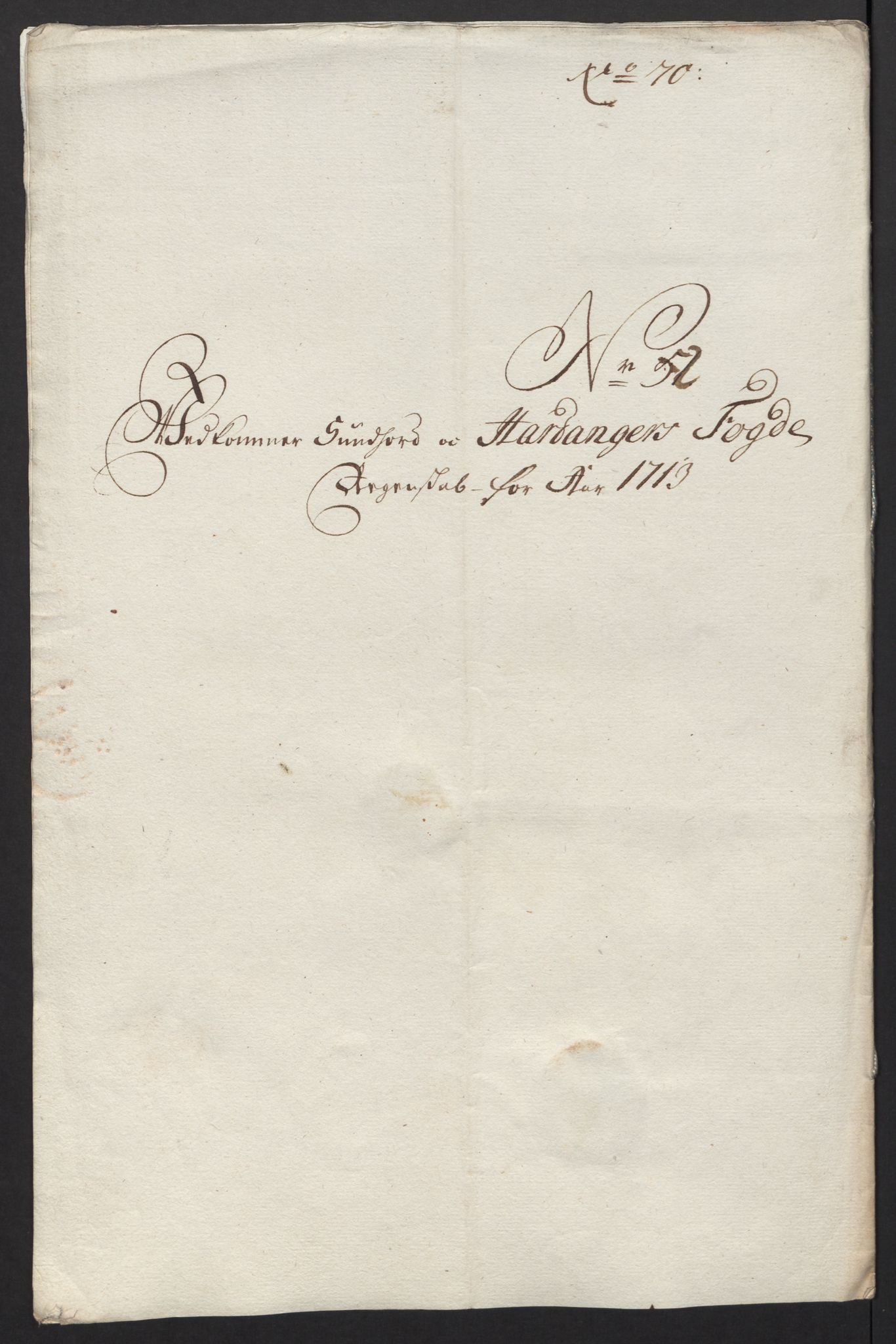 Rentekammeret inntil 1814, Reviderte regnskaper, Fogderegnskap, AV/RA-EA-4092/R48/L2989: Fogderegnskap Sunnhordland og Hardanger, 1713, p. 334