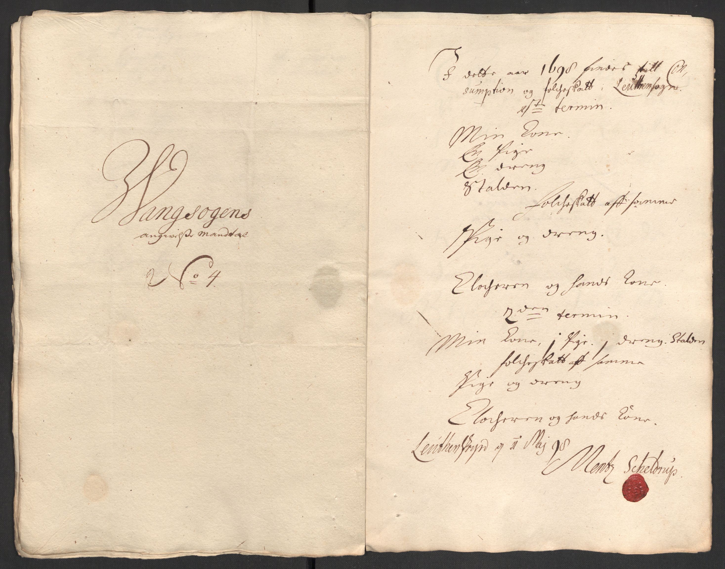 Rentekammeret inntil 1814, Reviderte regnskaper, Fogderegnskap, RA/EA-4092/R16/L1037: Fogderegnskap Hedmark, 1697-1698, p. 402
