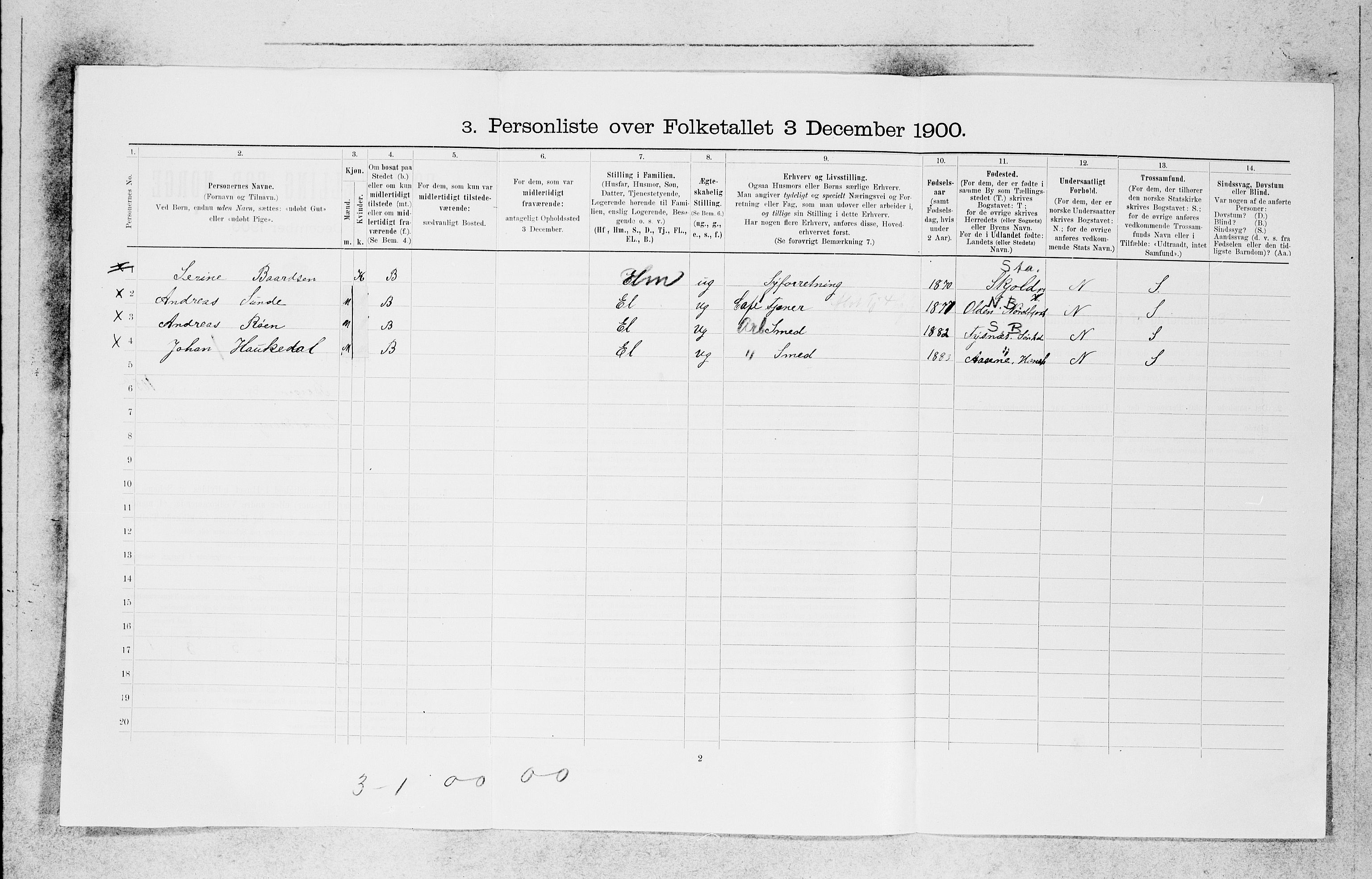 SAB, 1900 census for Bergen, 1900, p. 21859