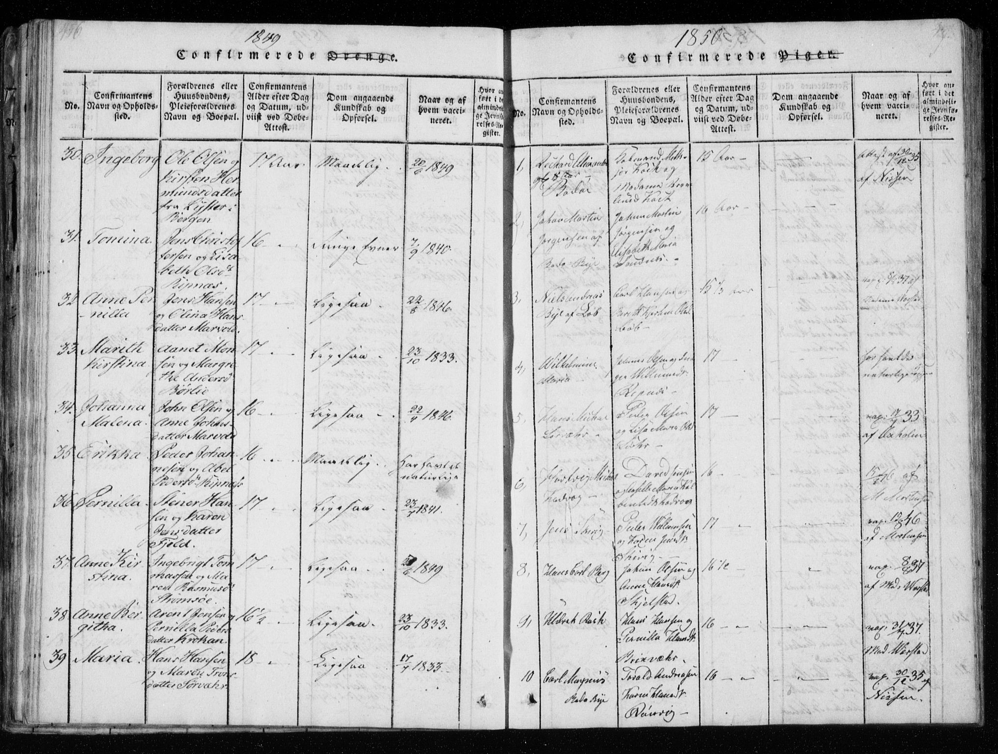 Ministerialprotokoller, klokkerbøker og fødselsregistre - Nordland, AV/SAT-A-1459/801/L0026: Parish register (copy) no. 801C01, 1820-1855, p. 456-457