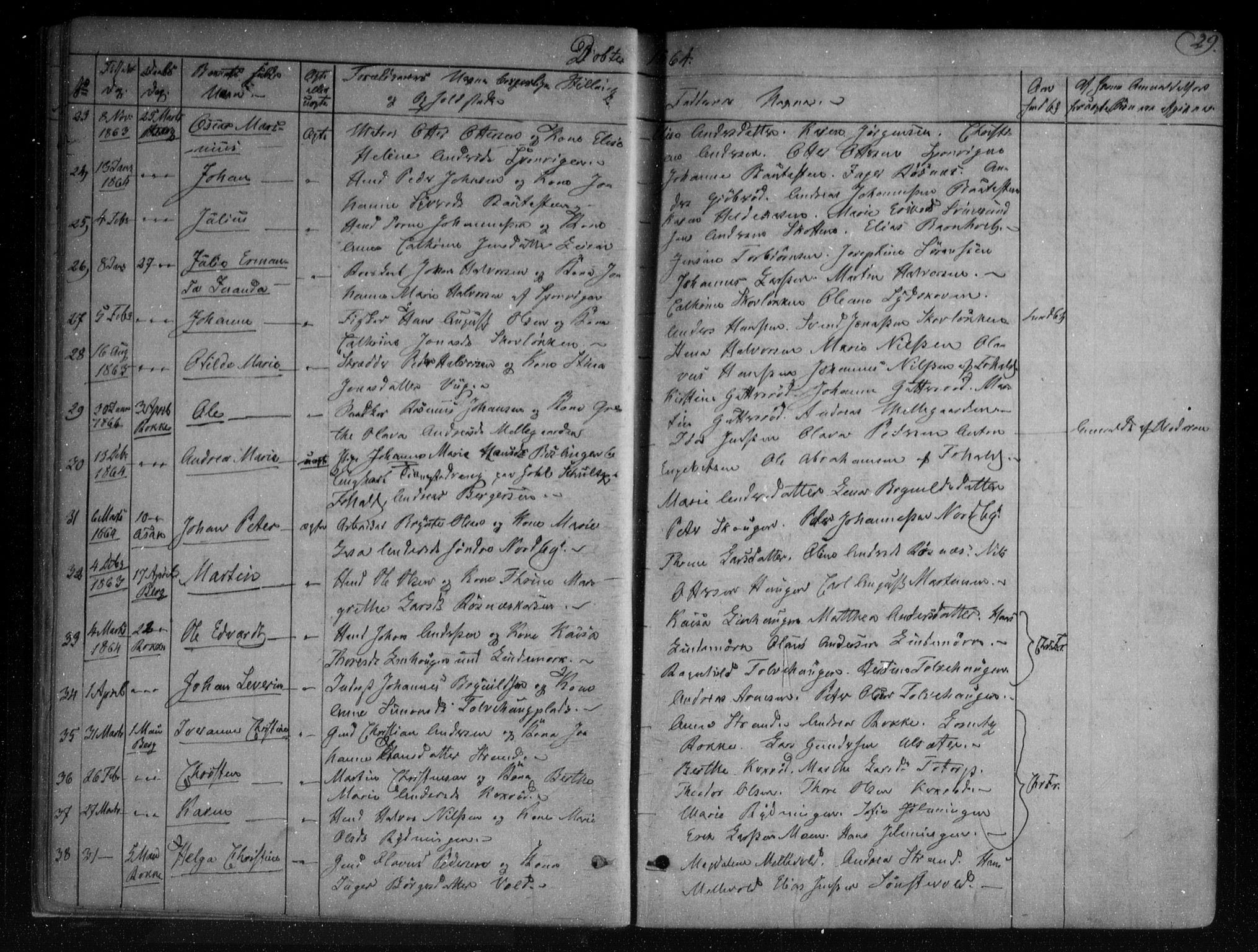 Berg prestekontor Kirkebøker, SAO/A-10902/F/Fa/L0005: Parish register (official) no. I 5, 1861-1877, p. 29